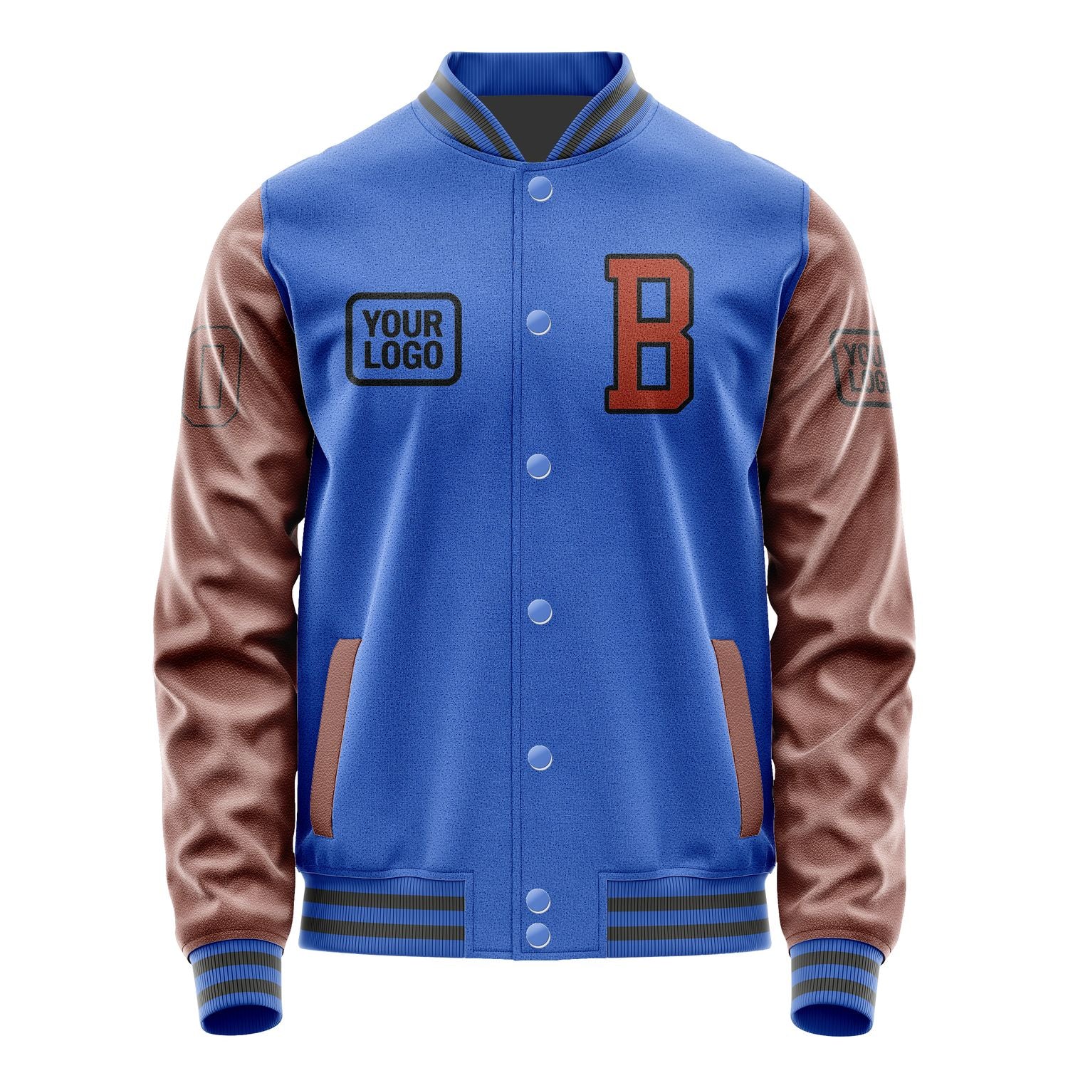 Custom Sky Blue Coral Red Jacket JA090916092017161617