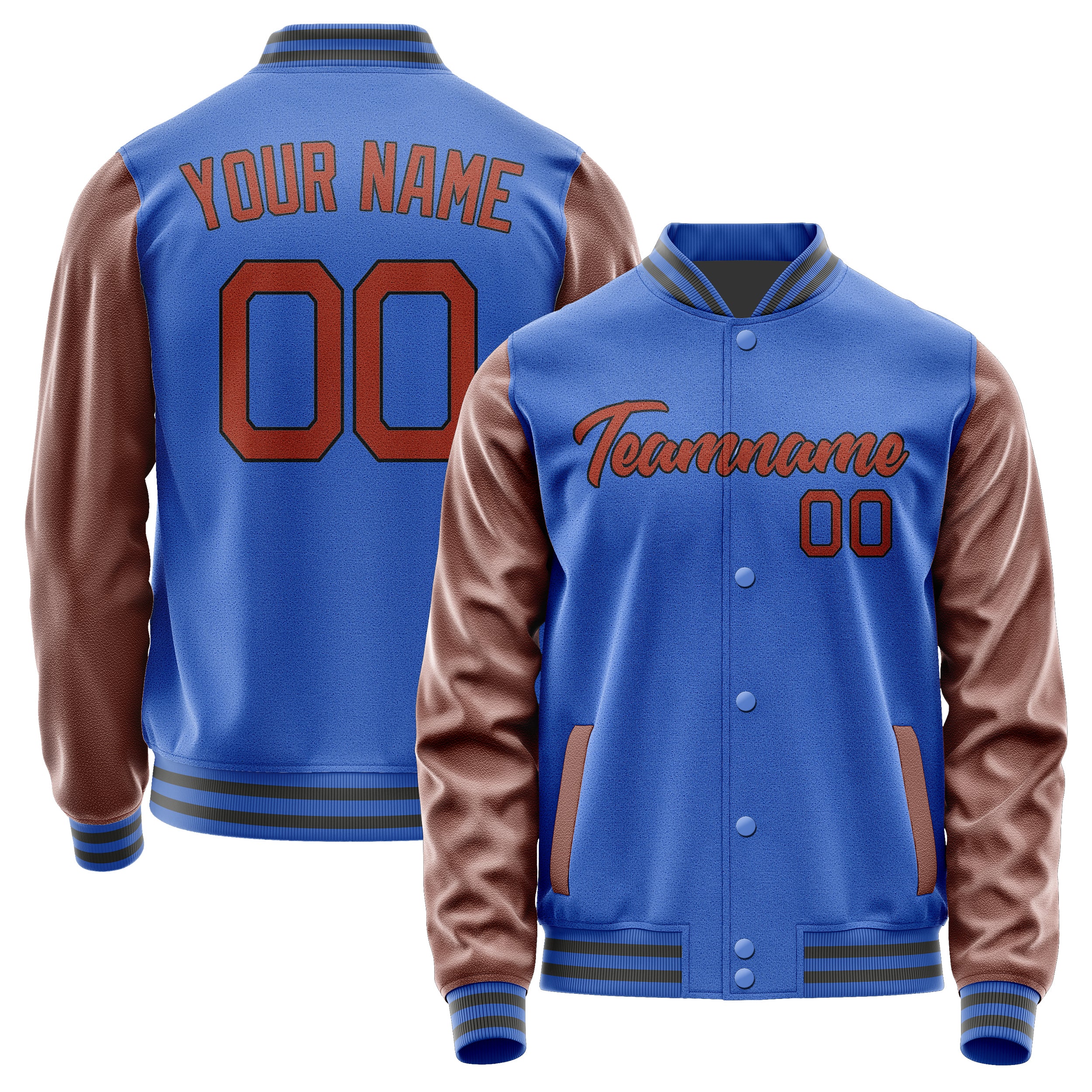 Custom Sky Blue Coral Red Jacket JA0909160920B21716
