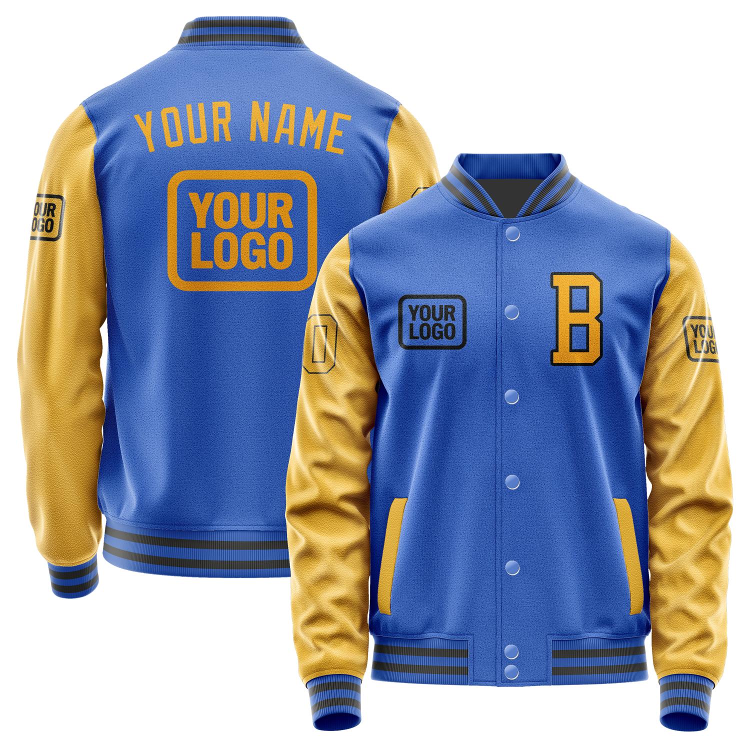 Custom Sky Blue Yellow Jacket JA090919092017191917