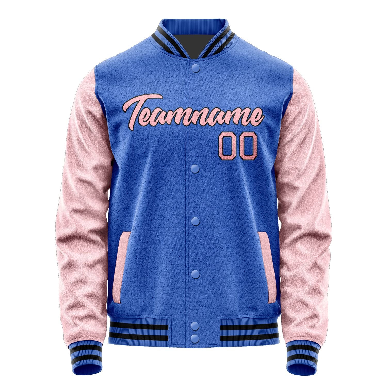Custom Sky Blue Dark Grey Jacket JA0909200920B21720