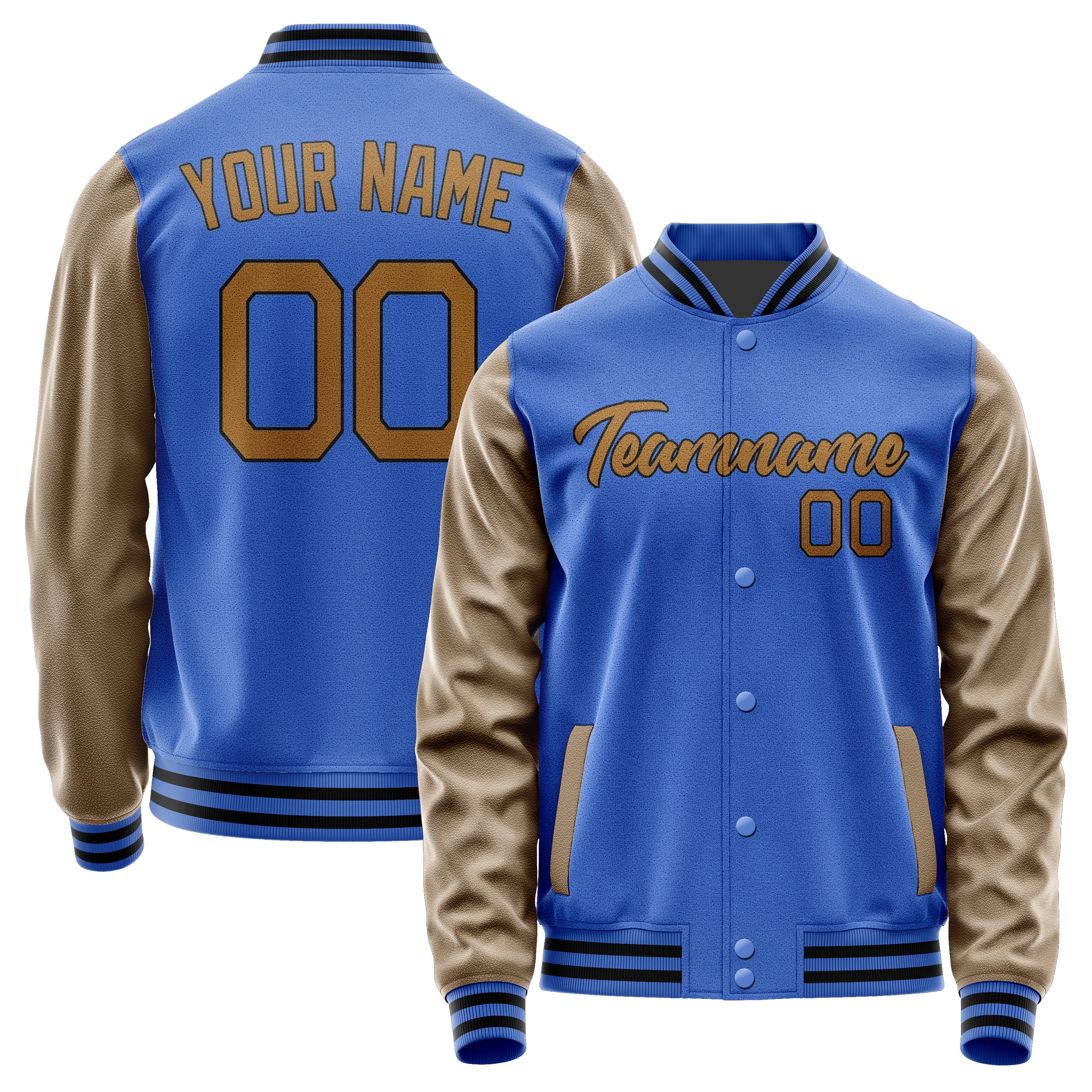 Custom Sky Blue Khaki Jacket JA0909220917B21722