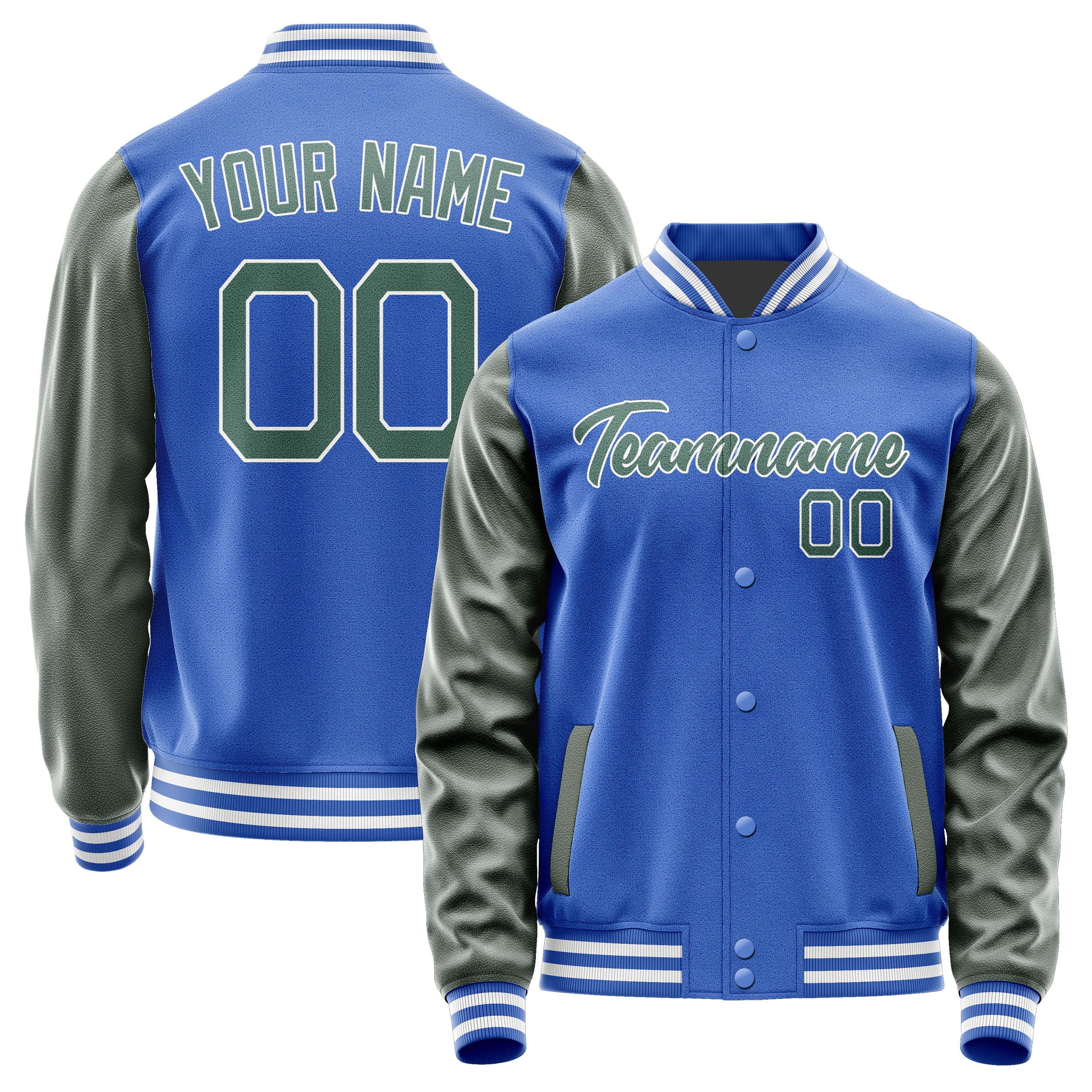 Custom Sky Blue Blue Green Jacket JA0909270918B21827