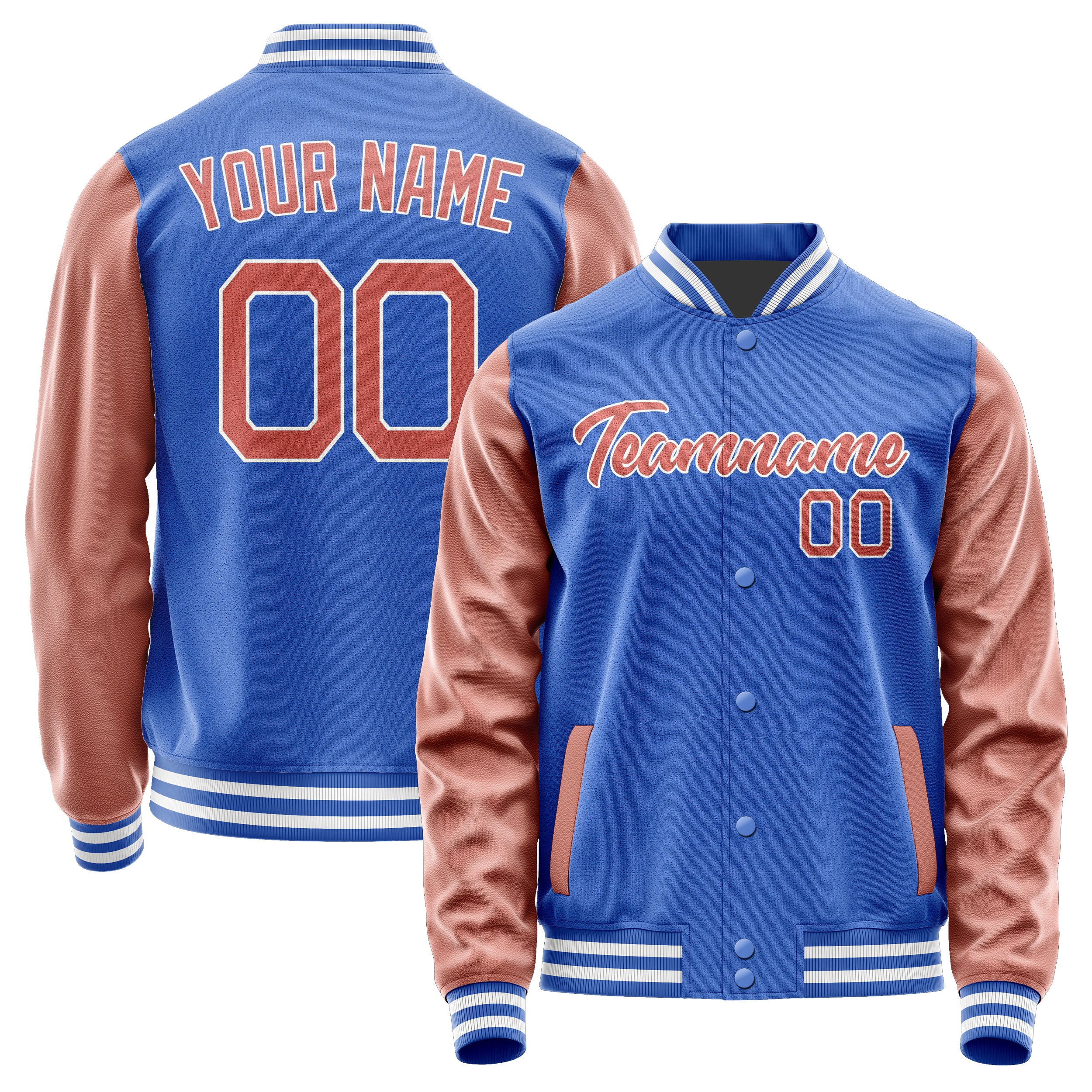 Custom Sky Blue Copper Rose Jacket JA0909290918B21829
