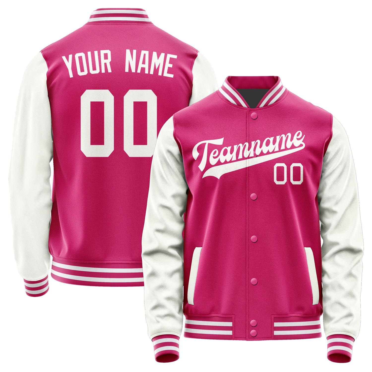 Custom Pink White Jacket JA1313181318B31818