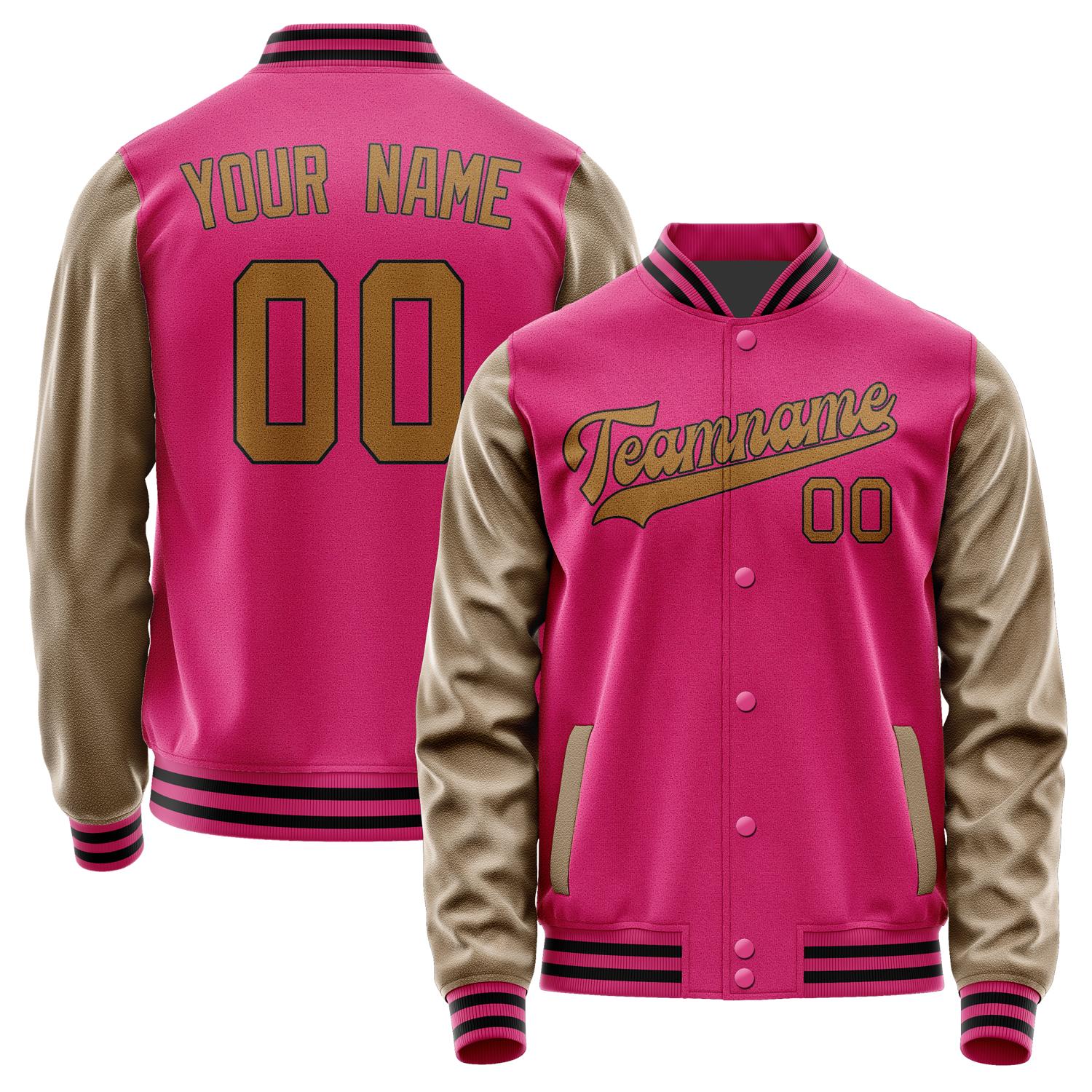 Custom Pink Khaki Jacket JA1313221317B31722