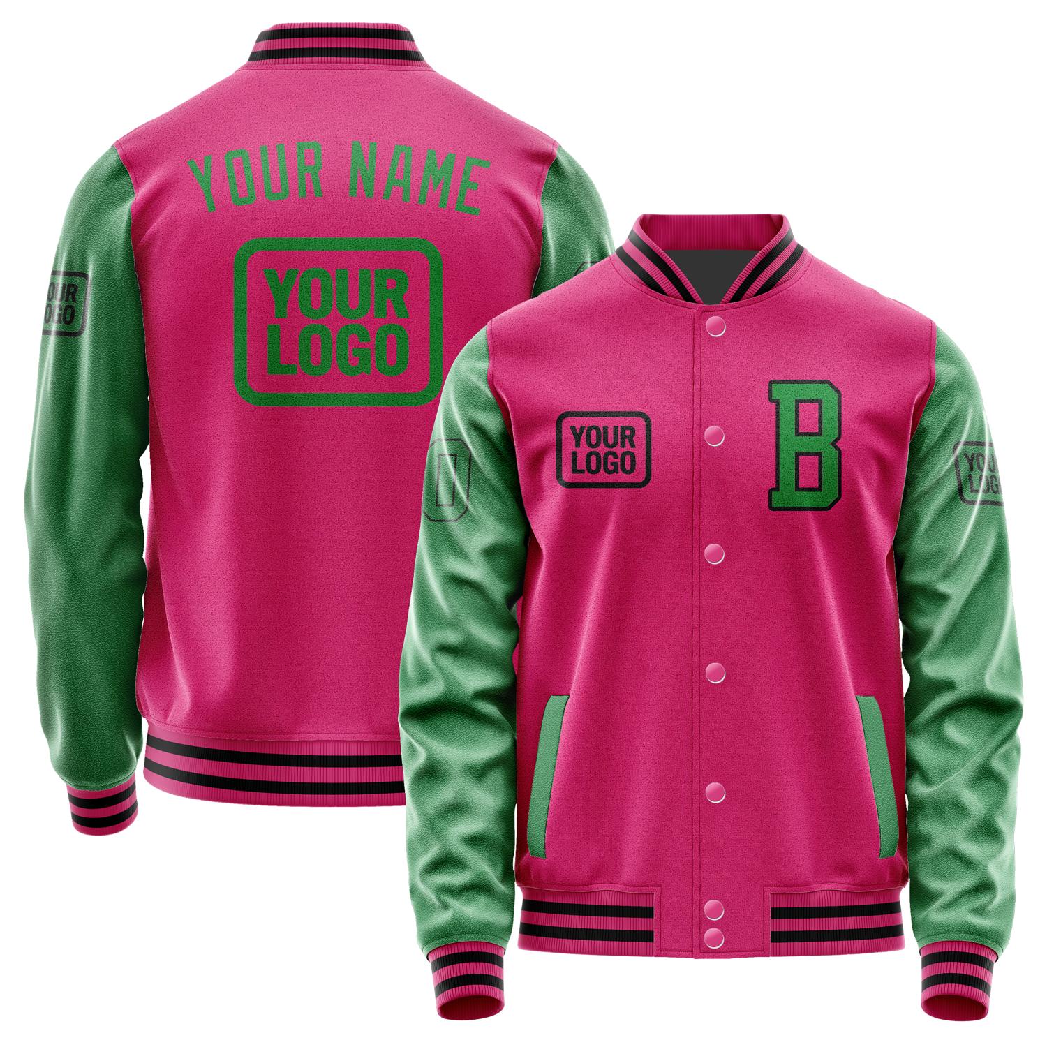 Custom Pink Emerald Green Jacket JA131324131717242417