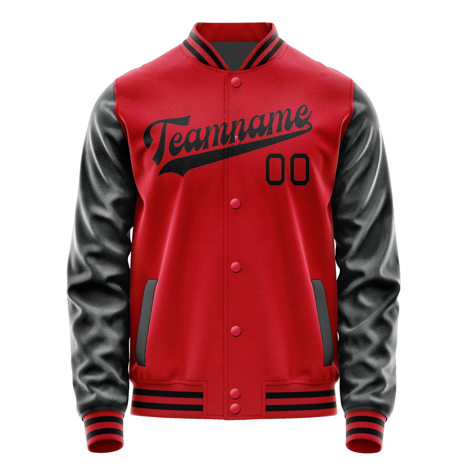 Custom Red Black Jacket JA1414171417B31717