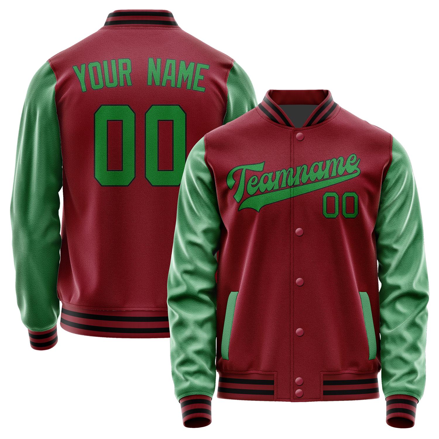 Custom Crimson Red Emerald Green Jacket JA1515241517B31724