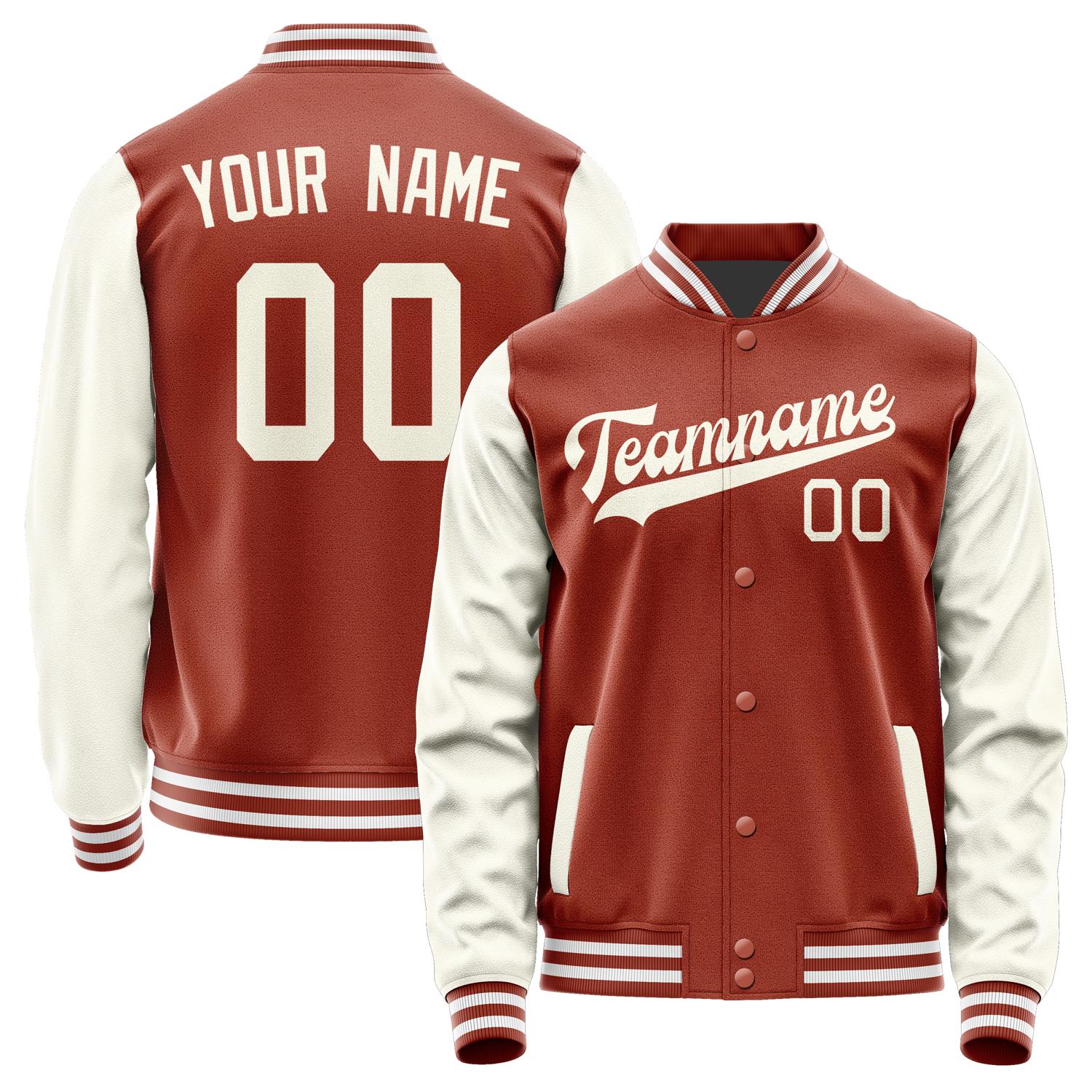 Custom Coral Red Cream Jacket JA1616031618B31803