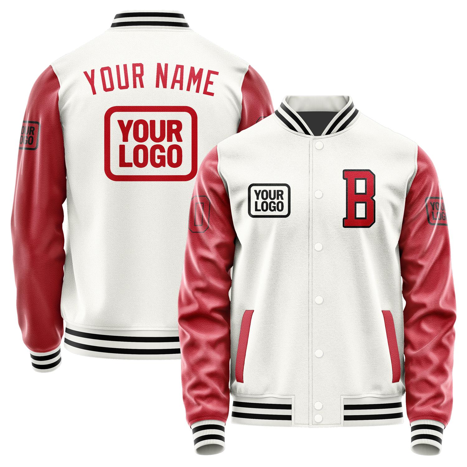 Custom White Red Jacket JA181814181717141417