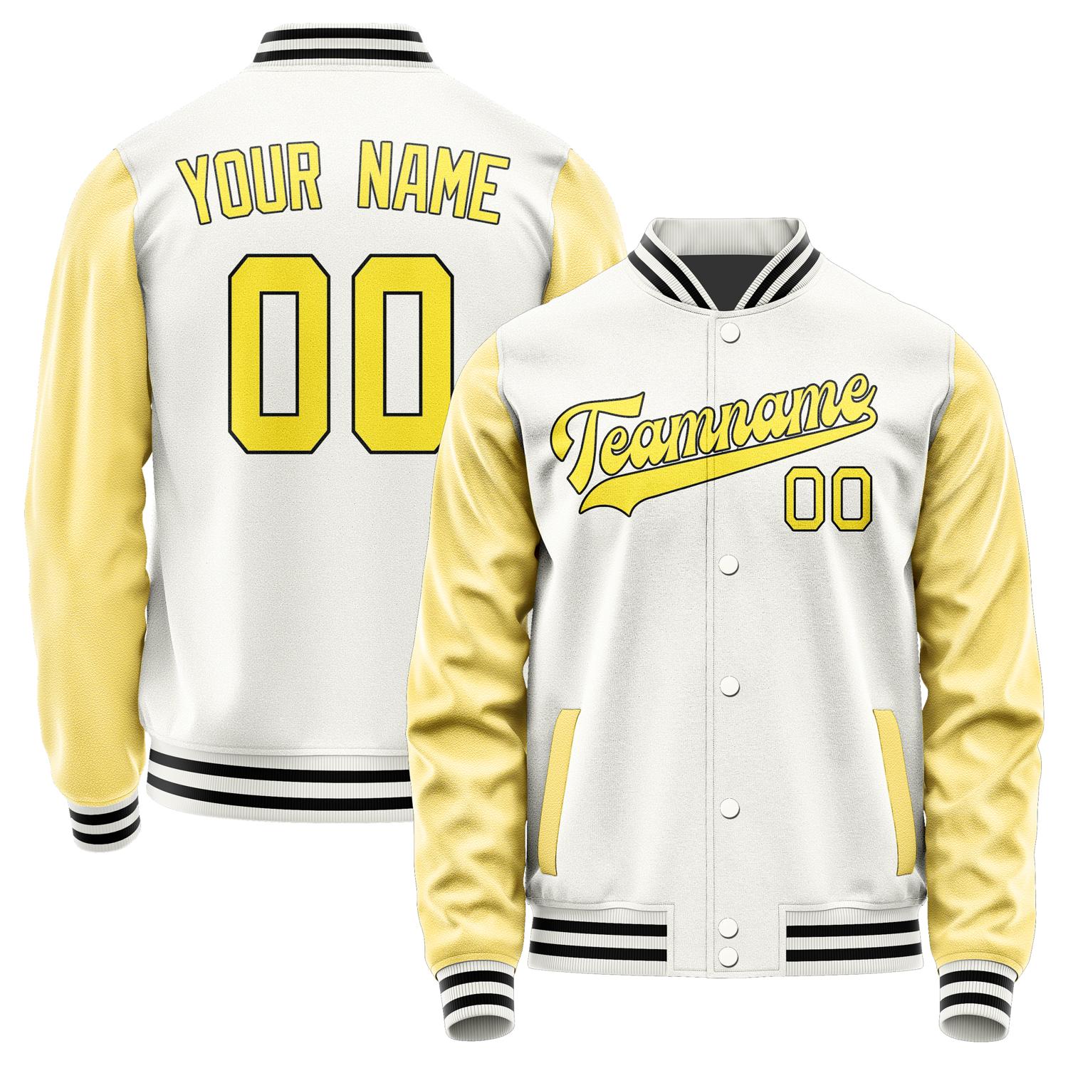 Custom White Light Yellow Jacket JA1818261817B31726