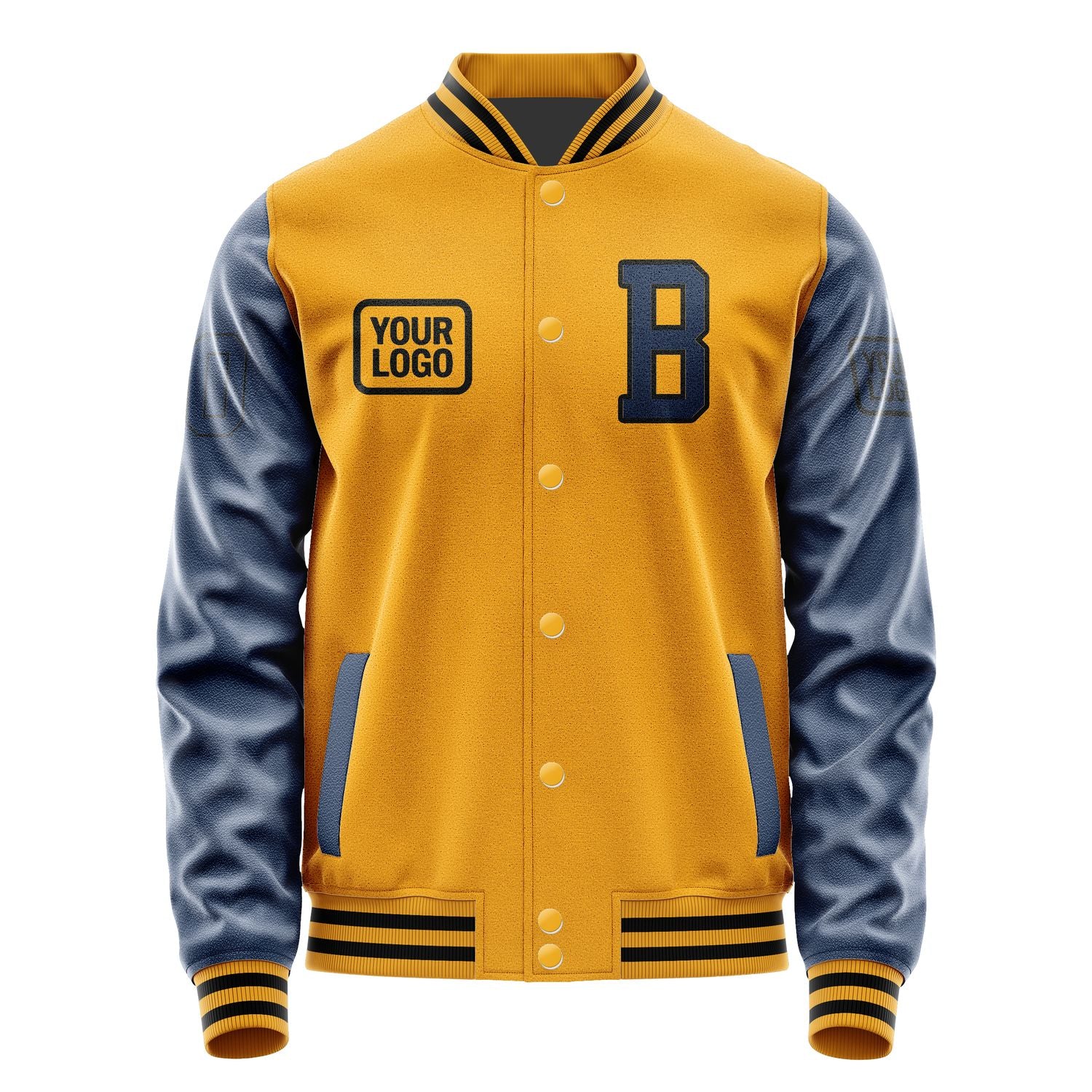 Custom Yellow Blue Jacket JA191910191717101017