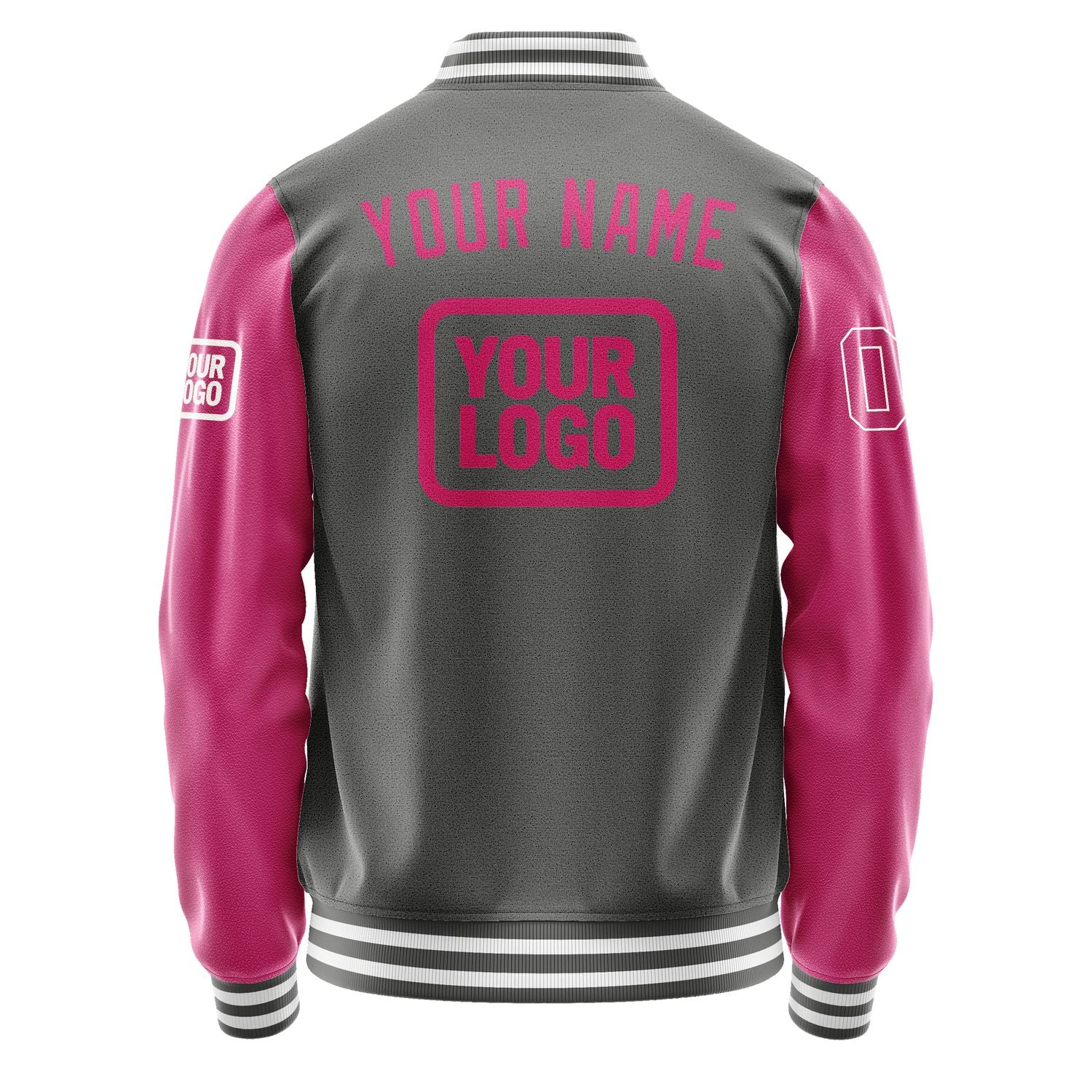 Custom Dark Grey Pink Jacket JA202013201818131318