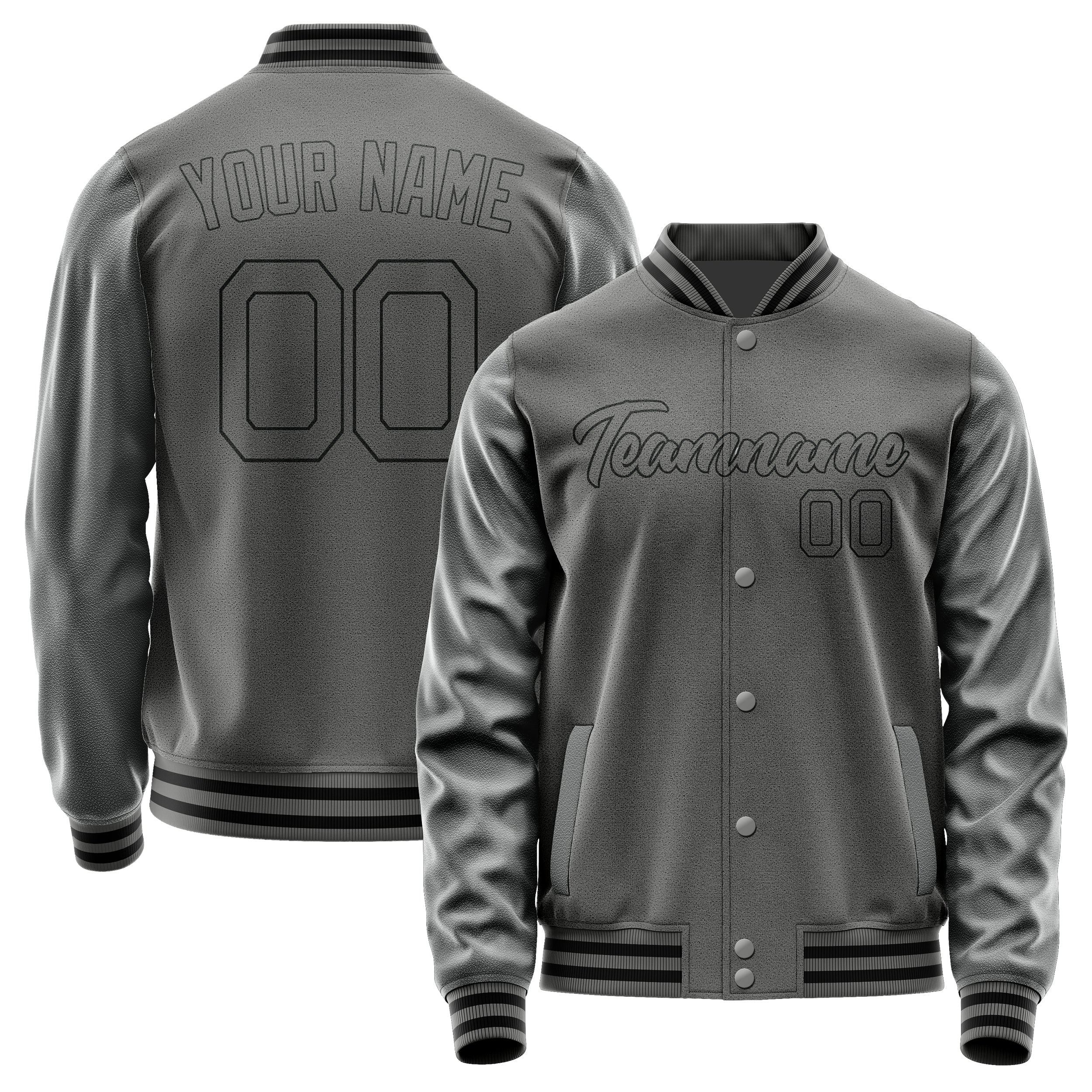Custom Dark Grey Dark Grey Jacket JA2020202017B21720