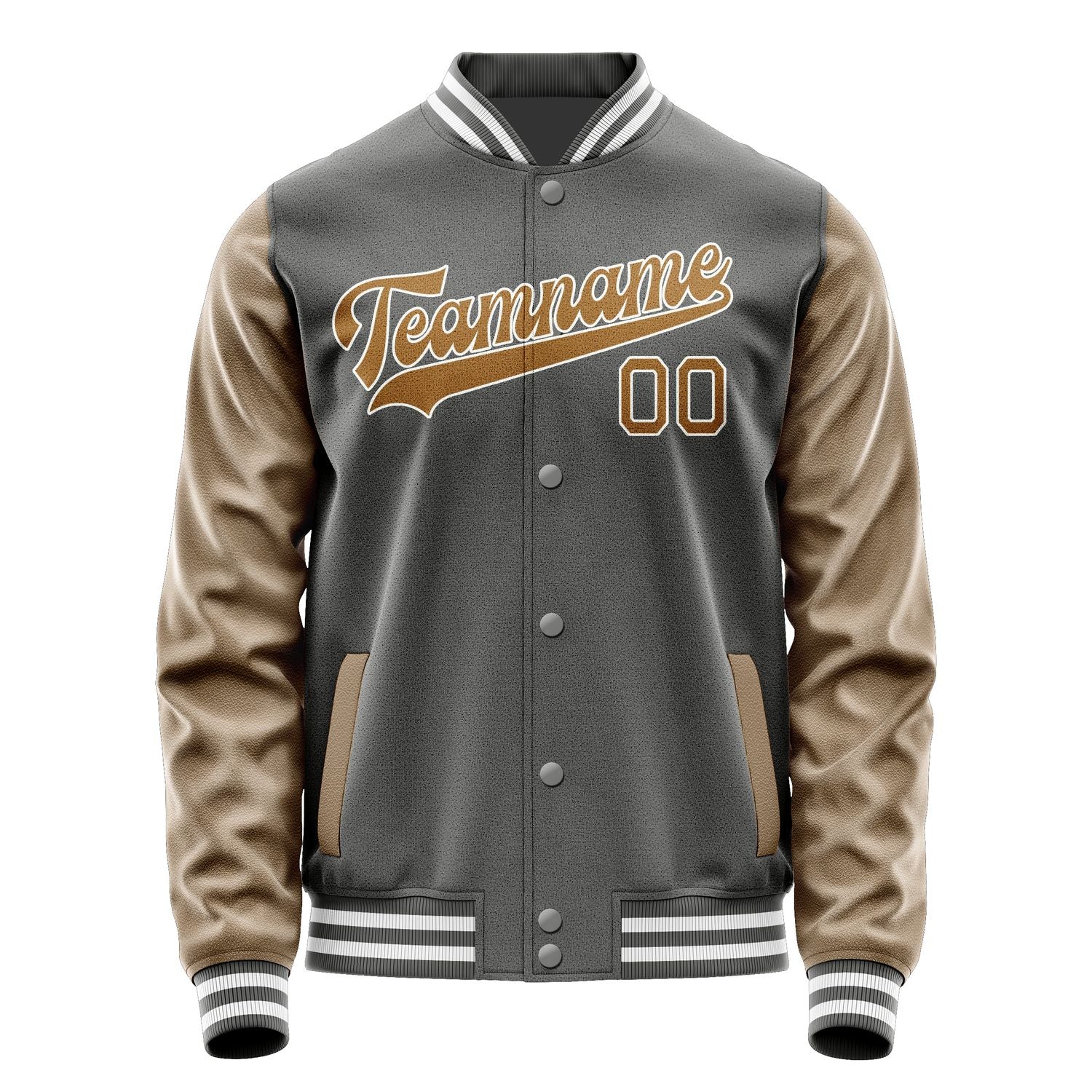 Custom Dark Grey Khaki Jacket JA2020222018B31822