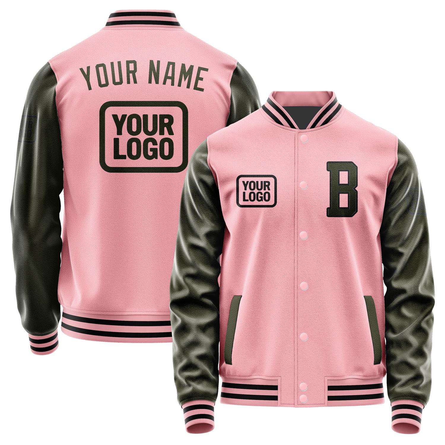 Custom Light Pink Olive Jacket JA212102211717020217