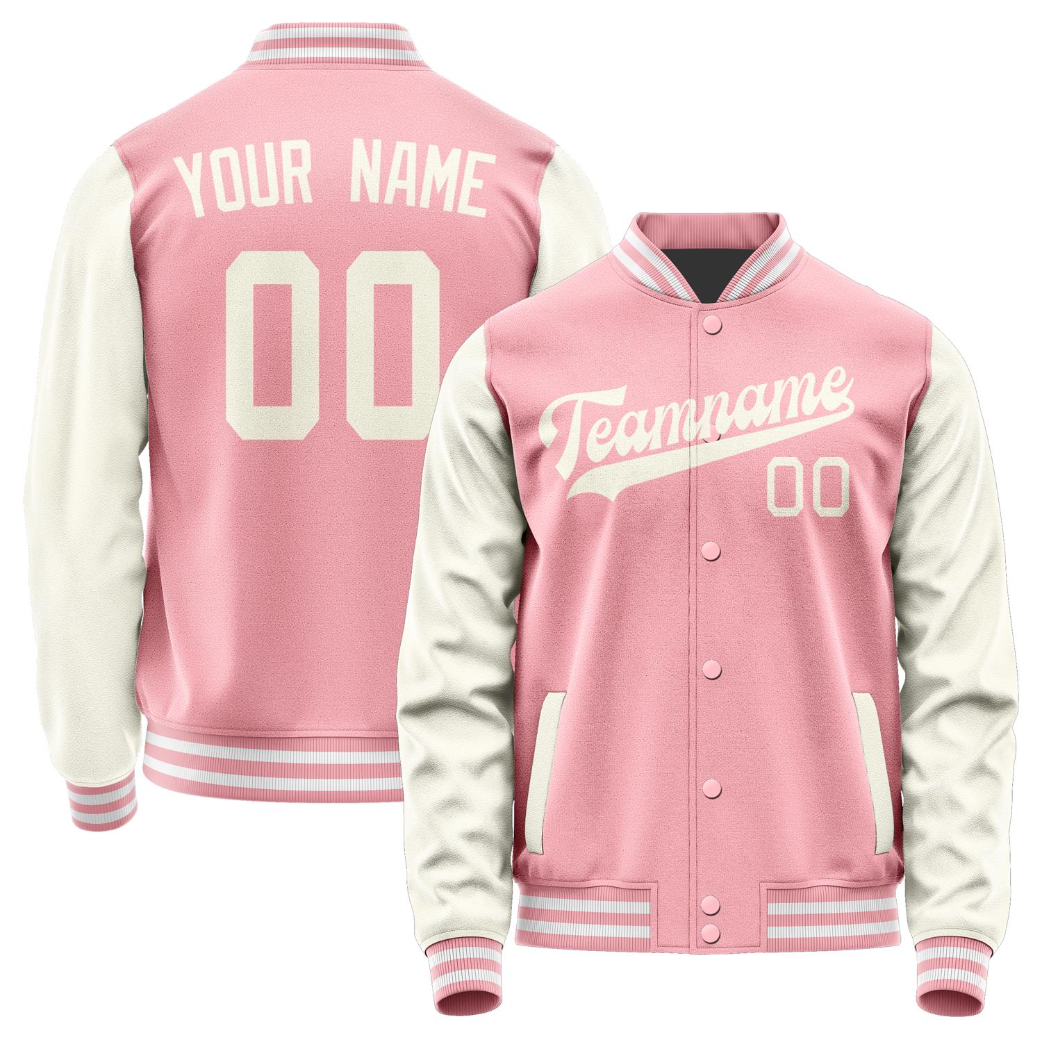 Custom Light Pink Cream Jacket JA2121032118B31803