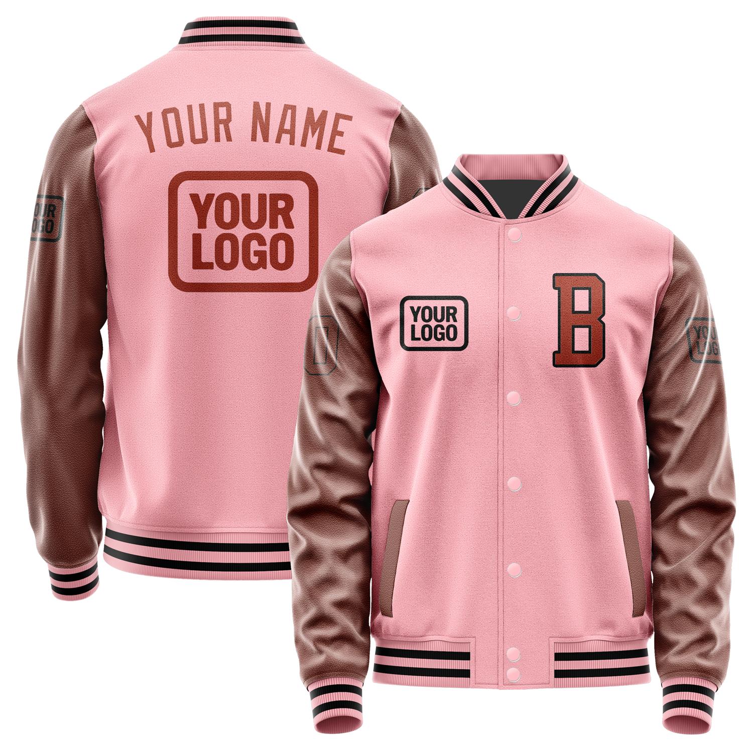 Custom Light Pink Coral Red Jacket JA212116211717161617