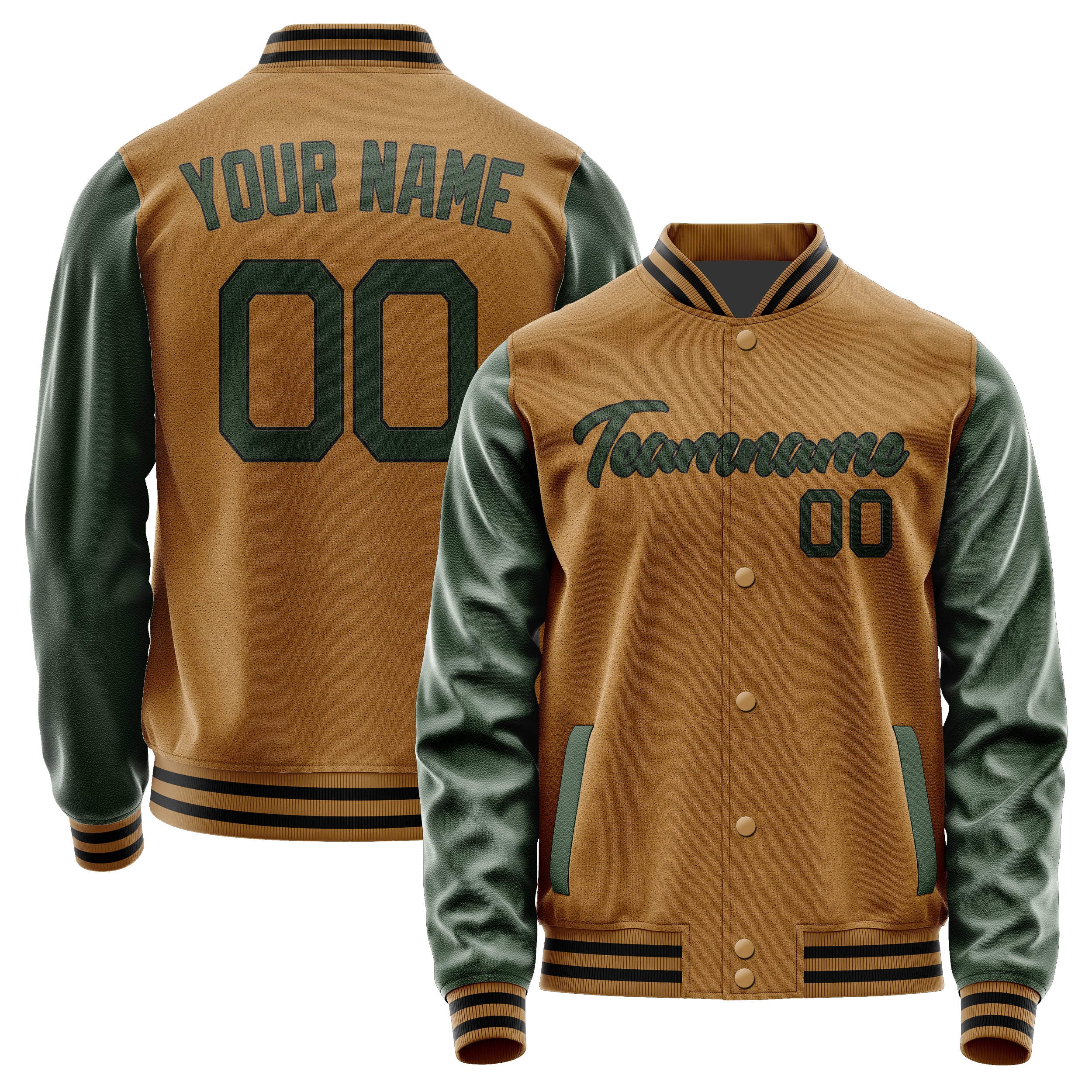 Custom Khaki Dark Green Jacket JA2222062217B21706