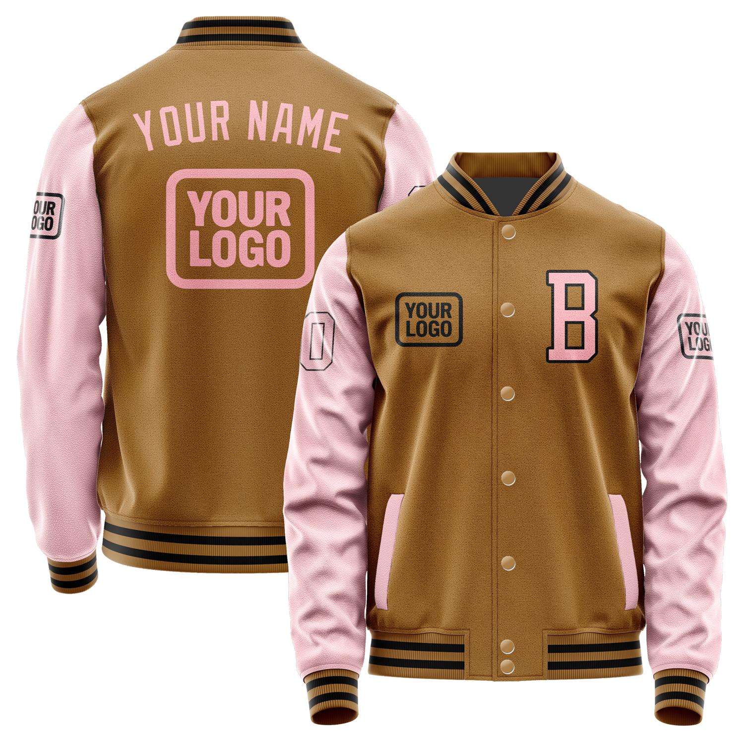 Custom Khaki Light Pink Jacket JA222221221717212117