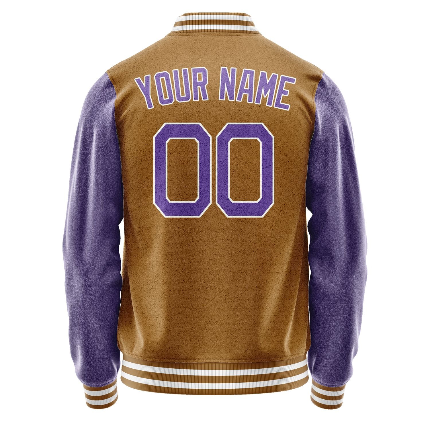 Custom Khaki Light Purple Jacket JA2222232218B21823