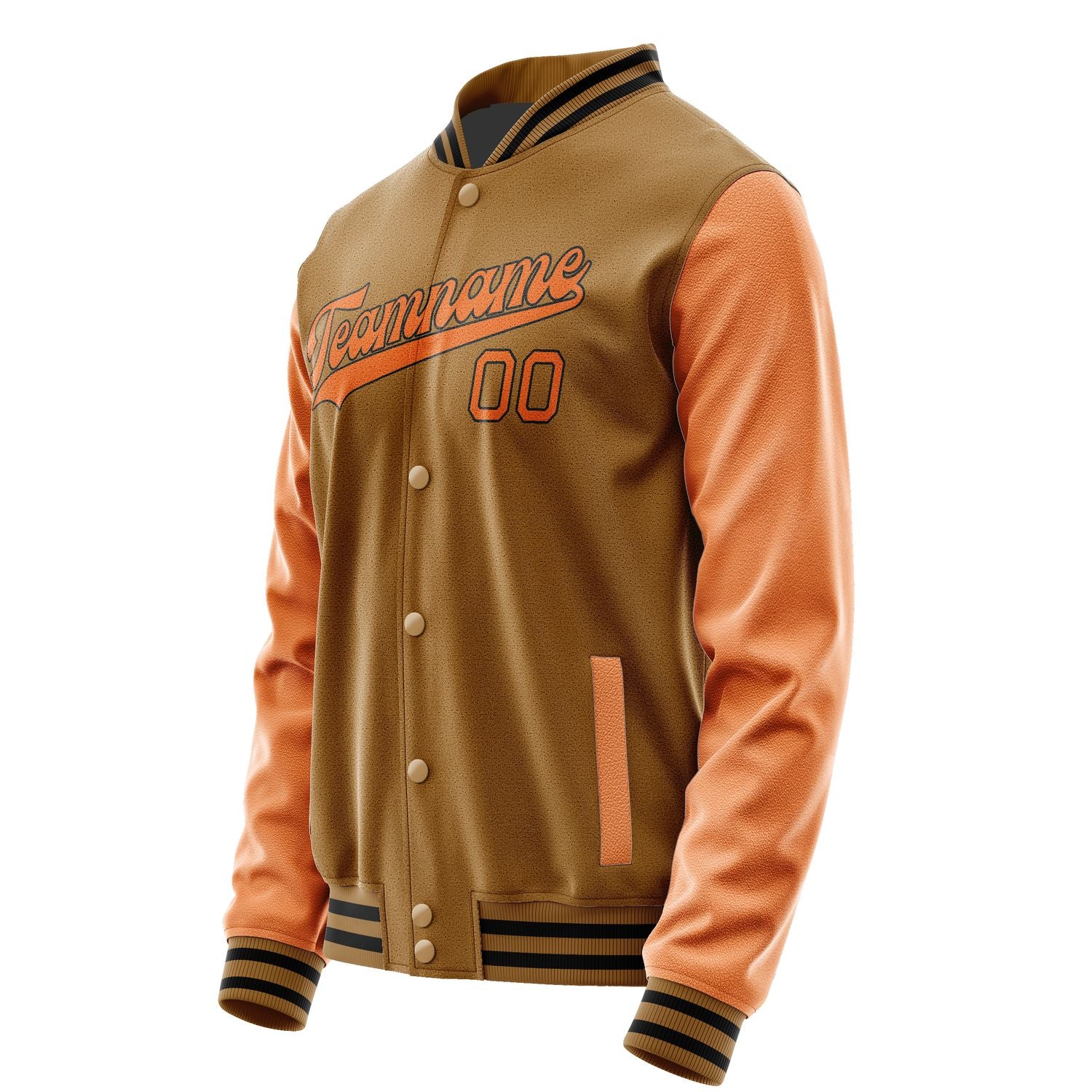 Custom Khaki Orange Jacket JA2222282217B31728