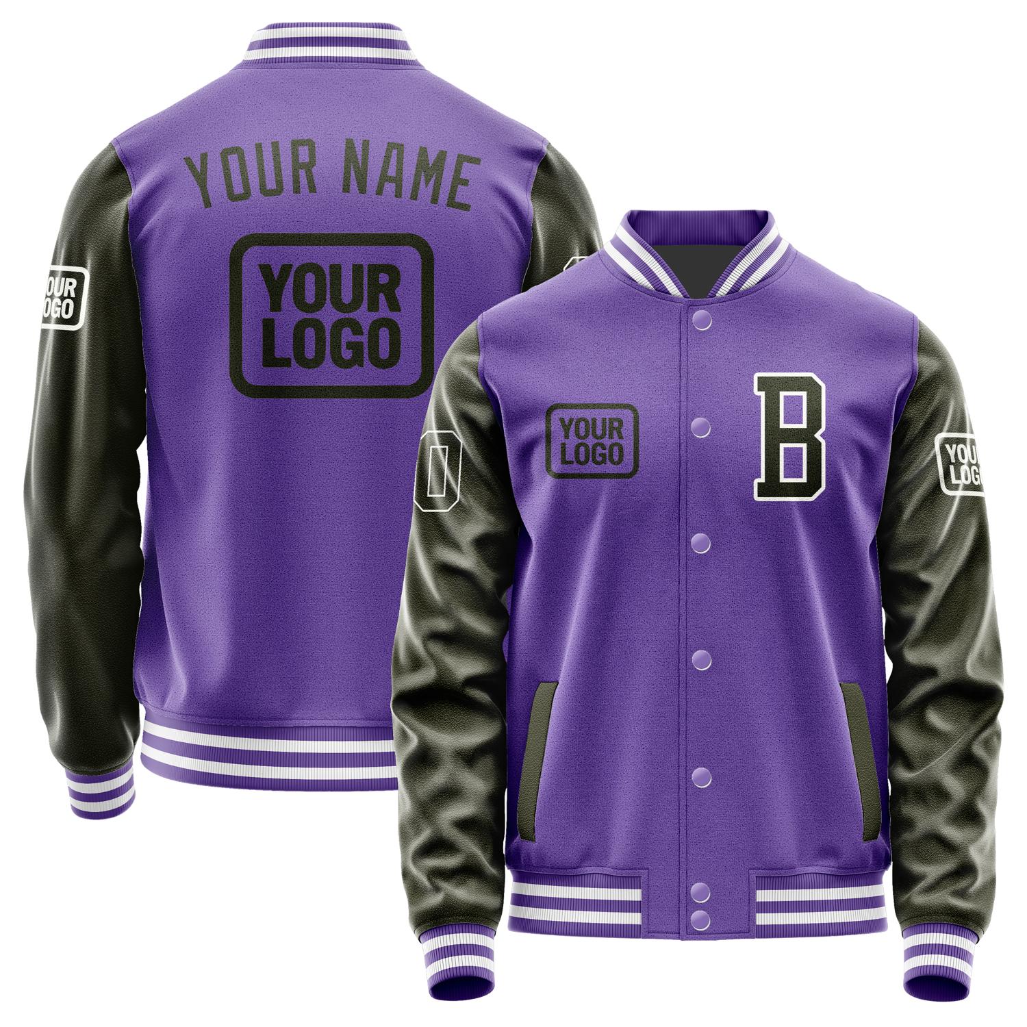 Custom Light Purple Olive Jacket JA232302231818020218