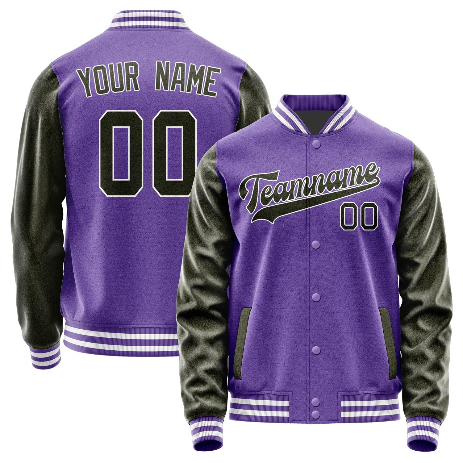 Custom Light Purple Olive Jacket JA2323022318B31802
