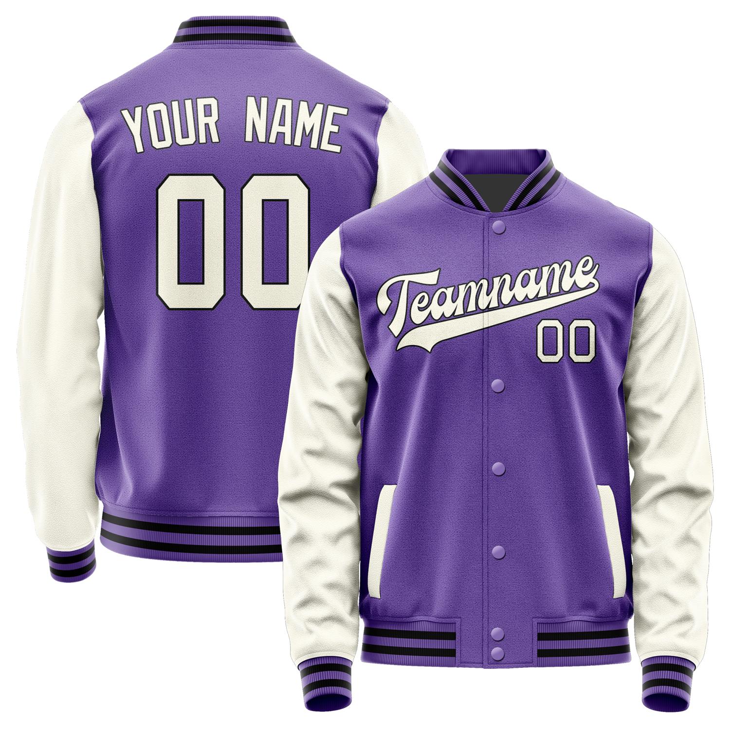Custom Light Purple Cream Jacket JA2323032317B31703