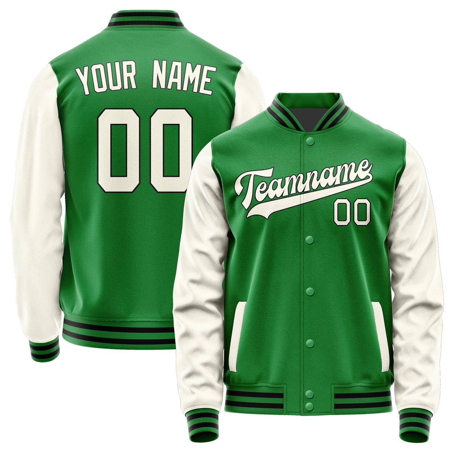 Custom Emerald Green Cream Jacket JA2424032417B31703