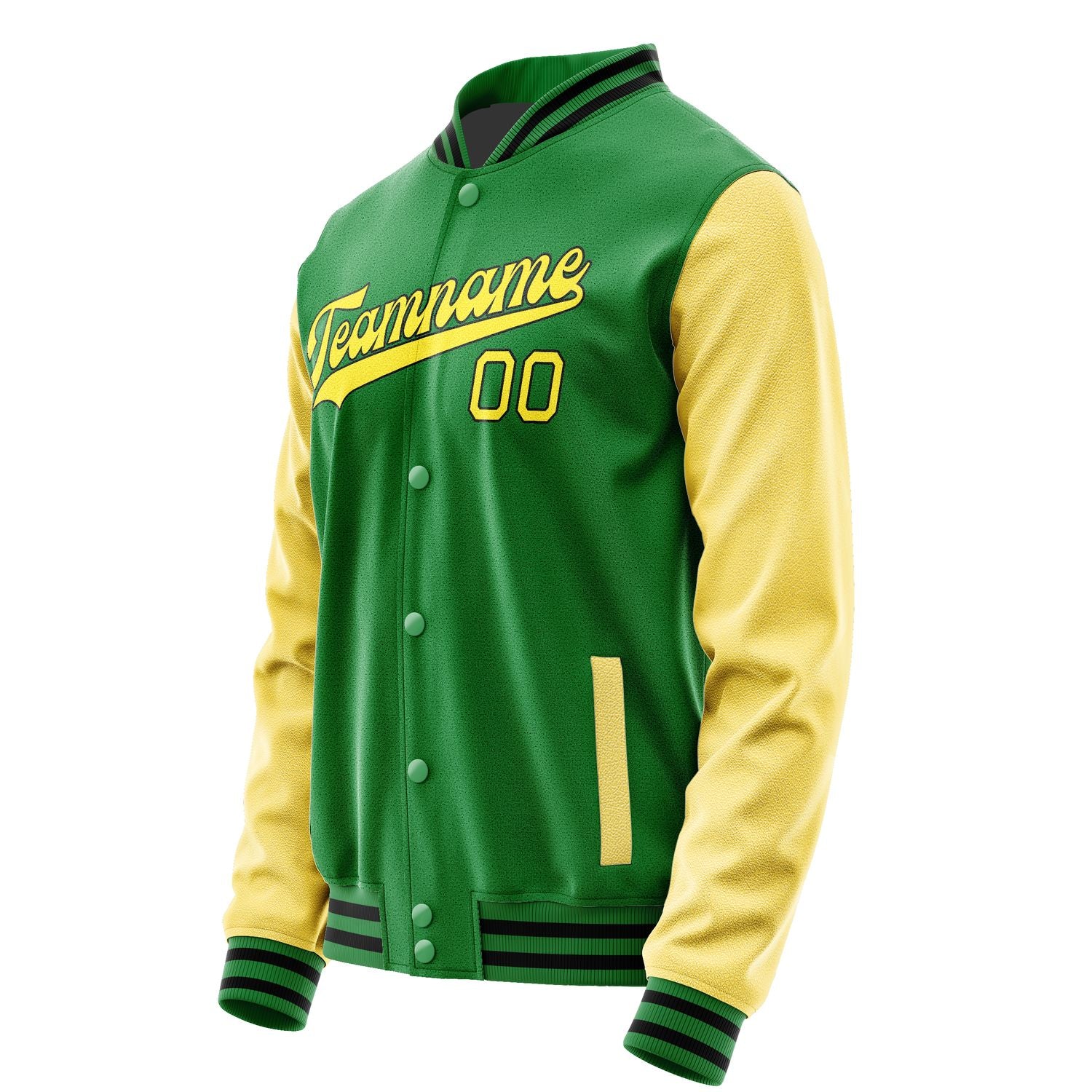 Custom Emerald Green Light Yellow Jacket JA2424262417B31726