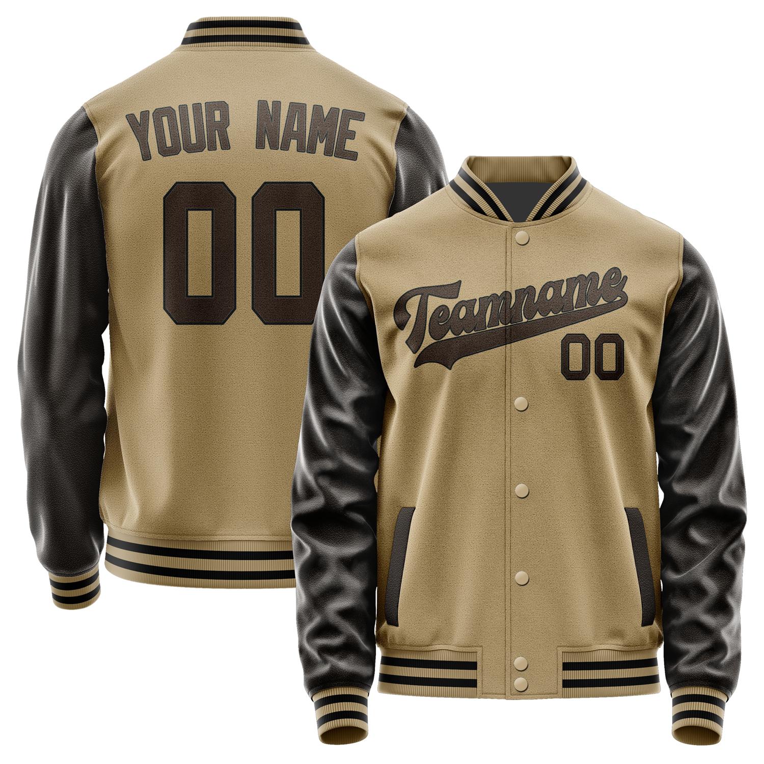 Custom Light Khaki Brown Jacket JA2525012517B31701