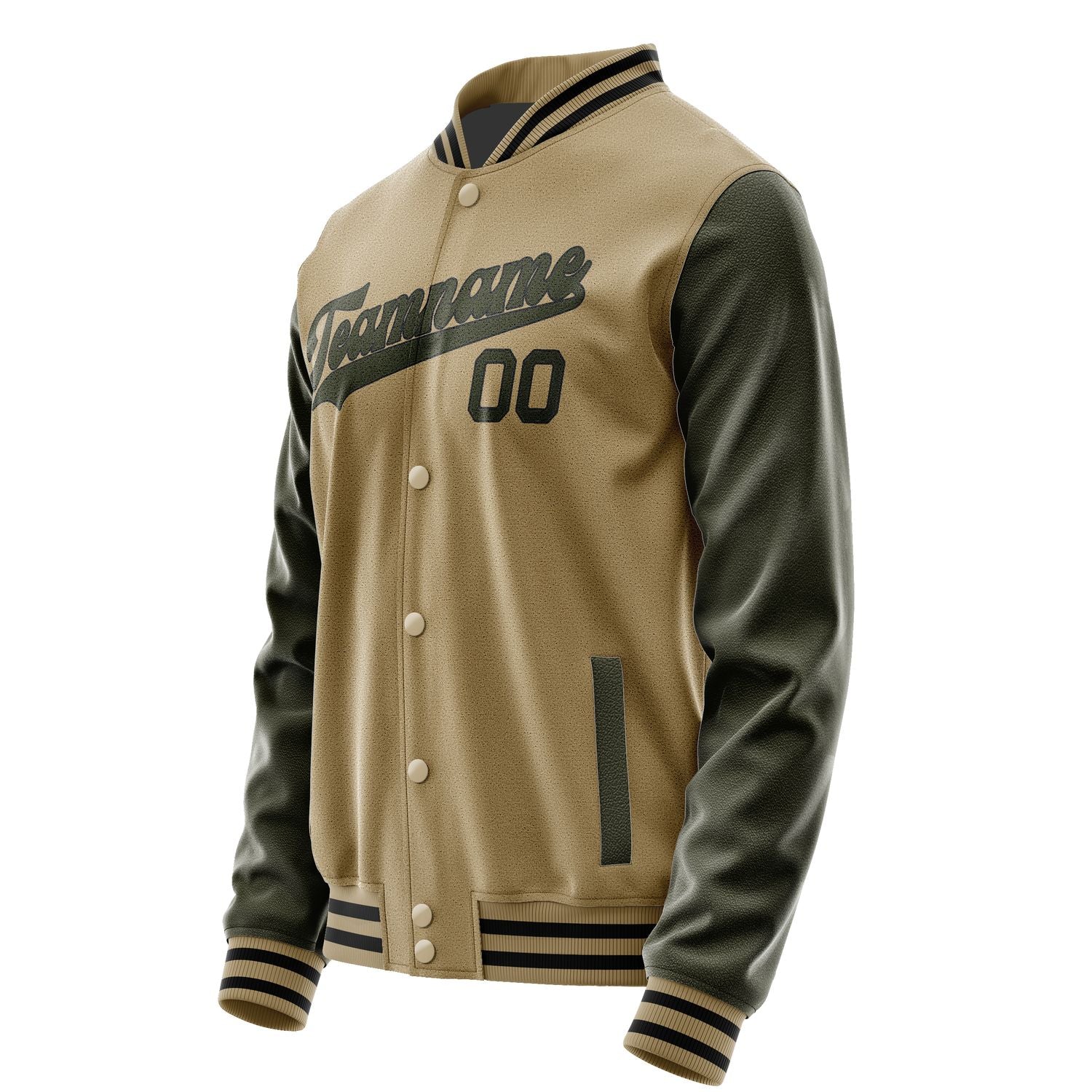 Custom Light Khaki Olive Jacket JA2525022517B31702