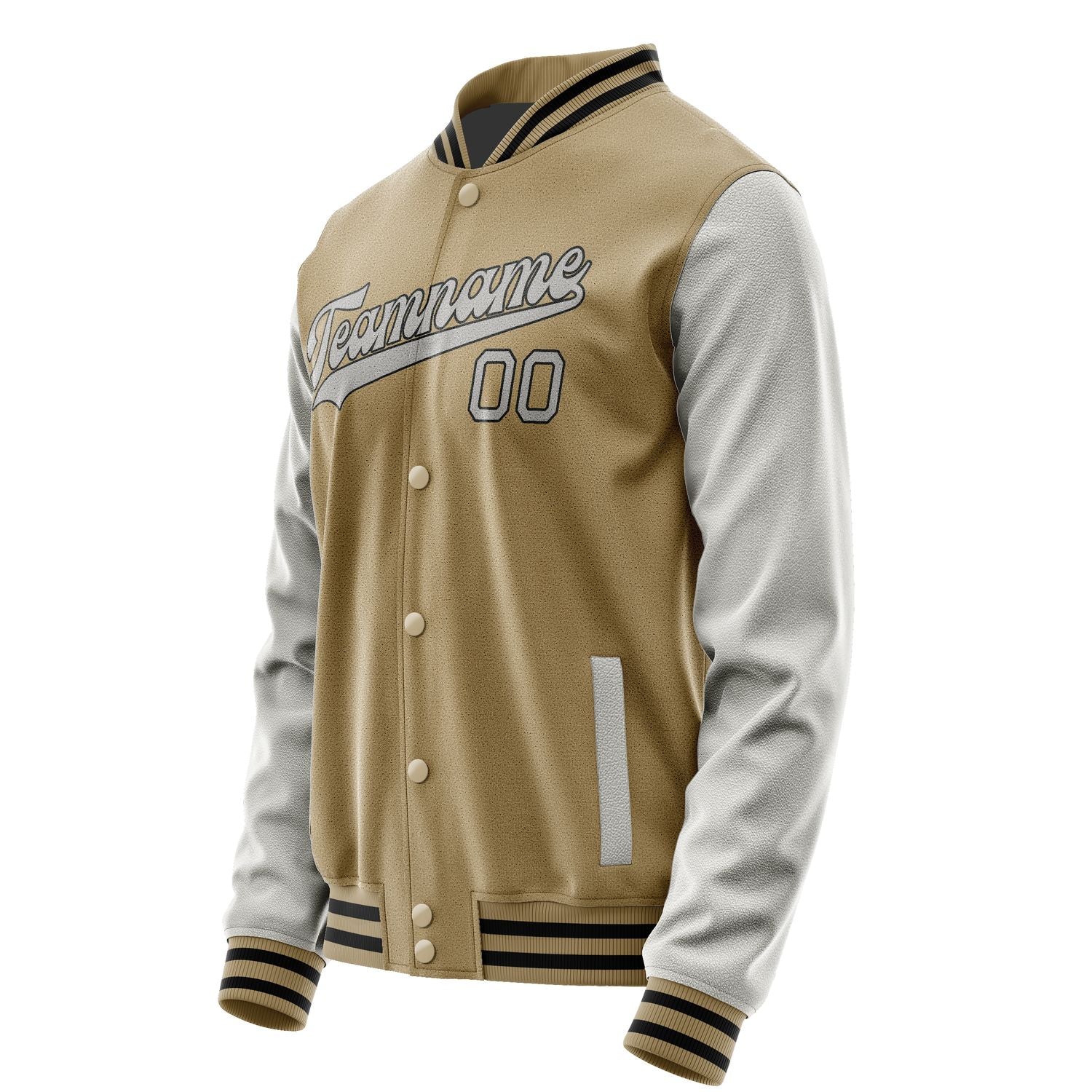 Custom Light Khaki Gray Jacket JA2525042517B31704