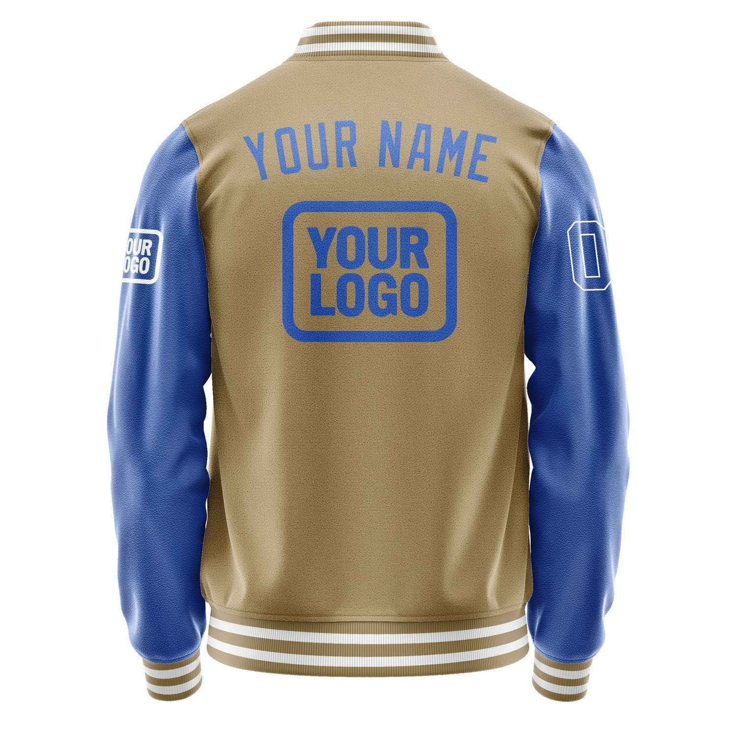 Custom Light Khaki Sky Blue Jacket JA252509251818090918
