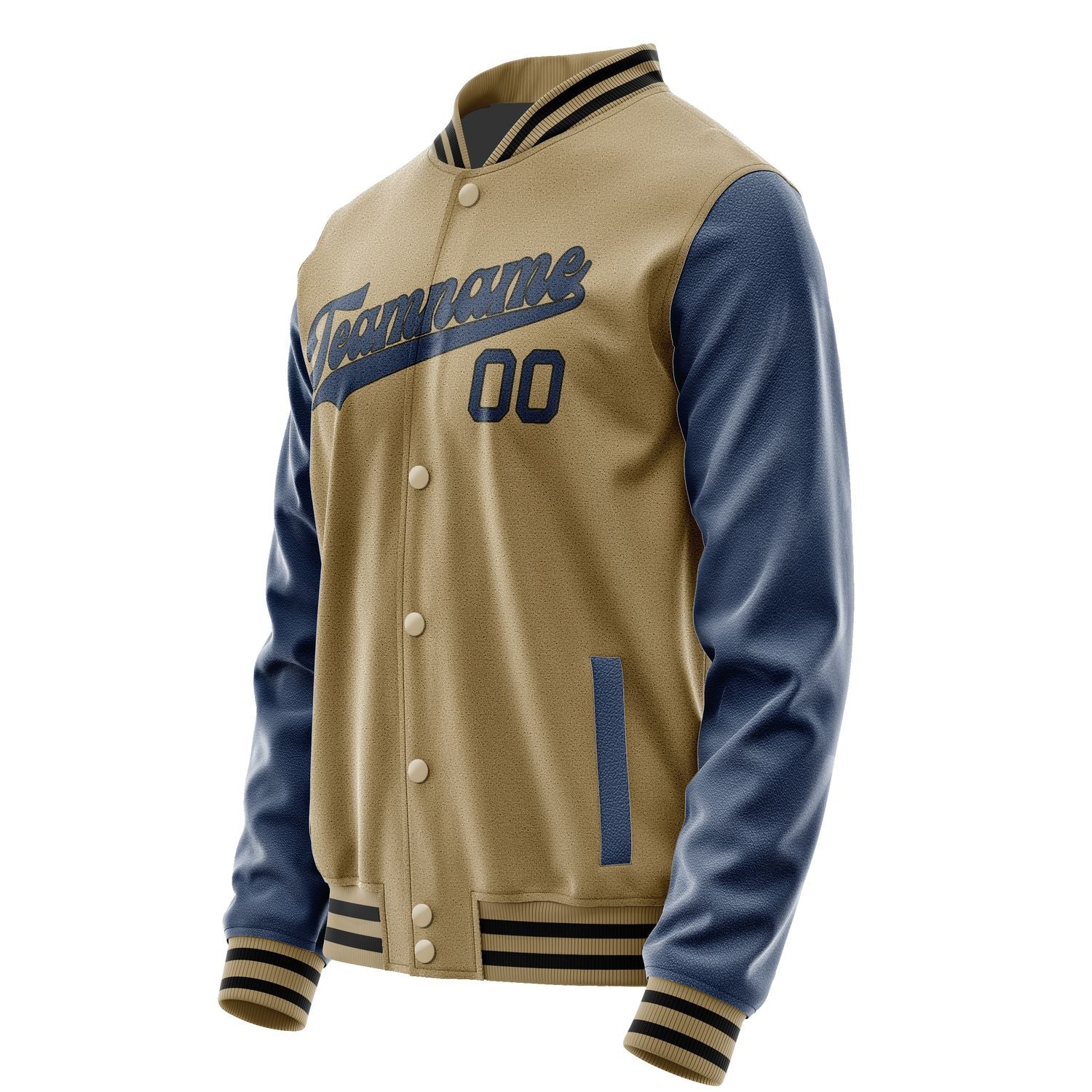 Custom Light Khaki Blue Jacket JA2525102517B31710
