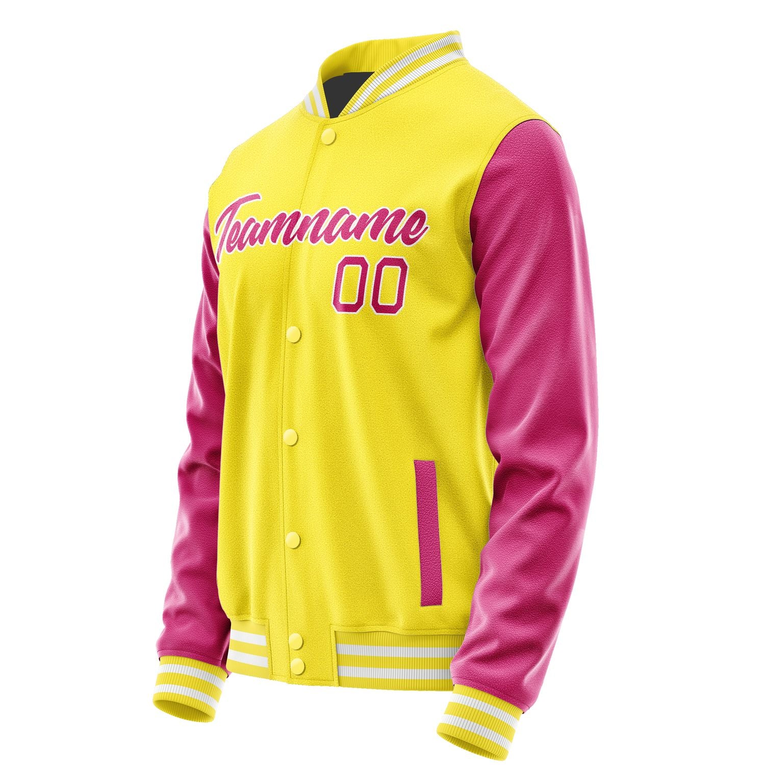 Custom Light Yellow Pink Jacket JA2626132618B21813