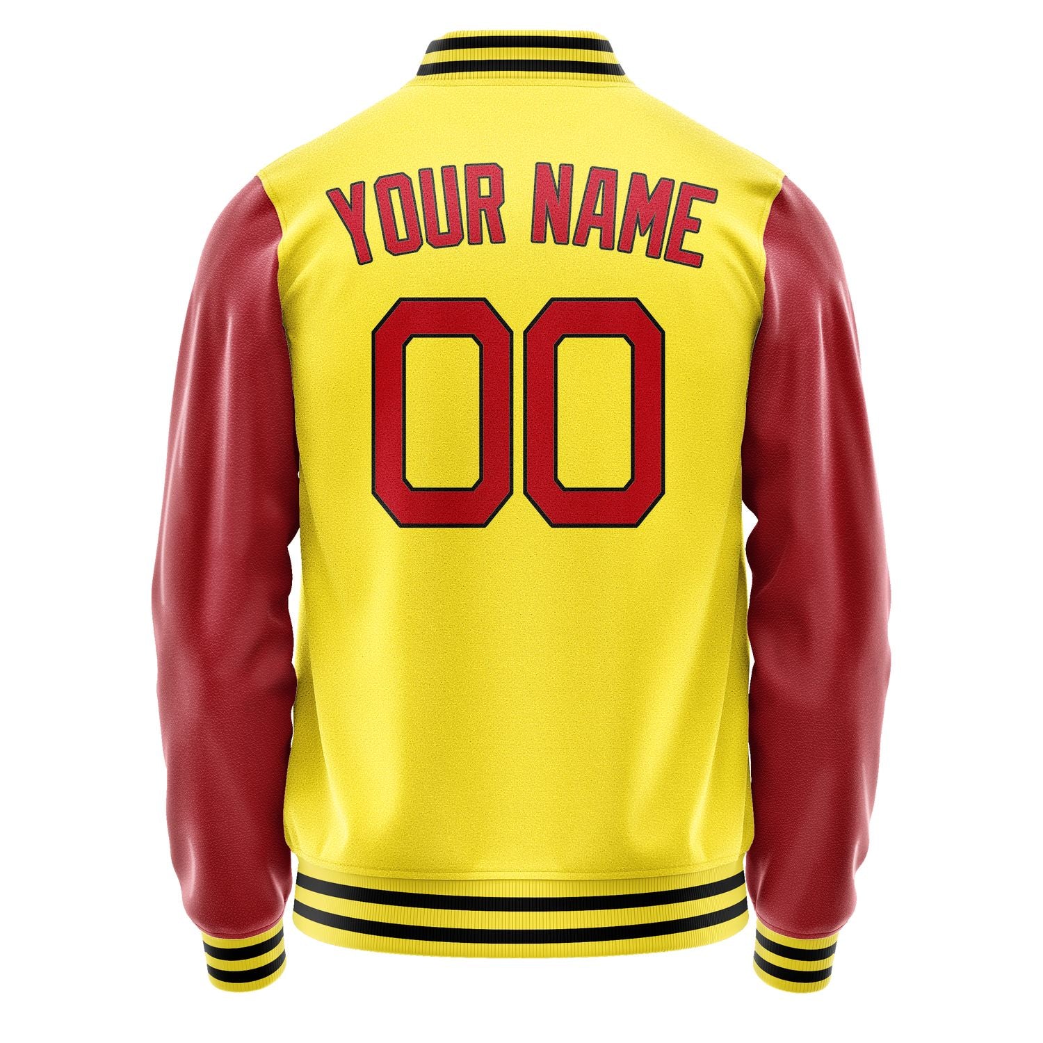 Custom Light Yellow Red Jacket JA2626142617B21714