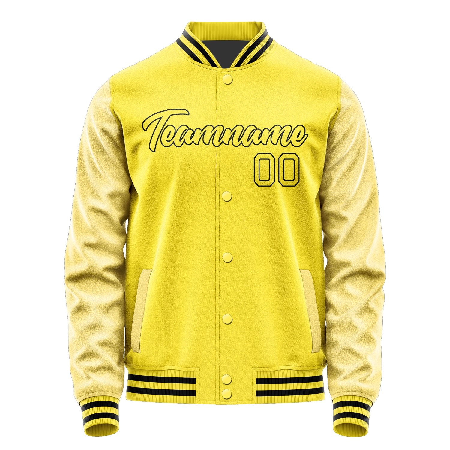 Custom Light Yellow Light Yellow Jacket JA2626262617B21726