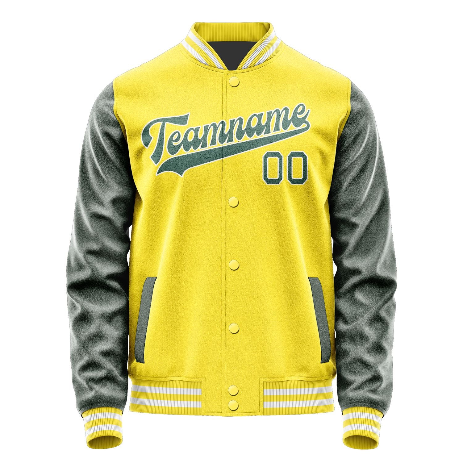 Custom Light Yellow Blue Green Jacket JA2626272618B31827
