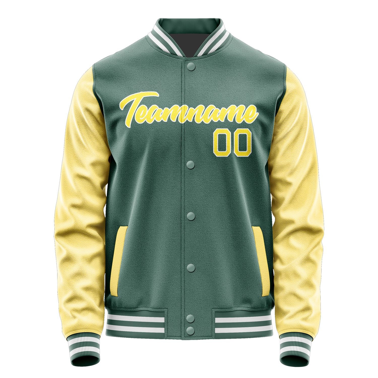 Custom Blue Green Light Yellow Jacket JA2727262718B21826