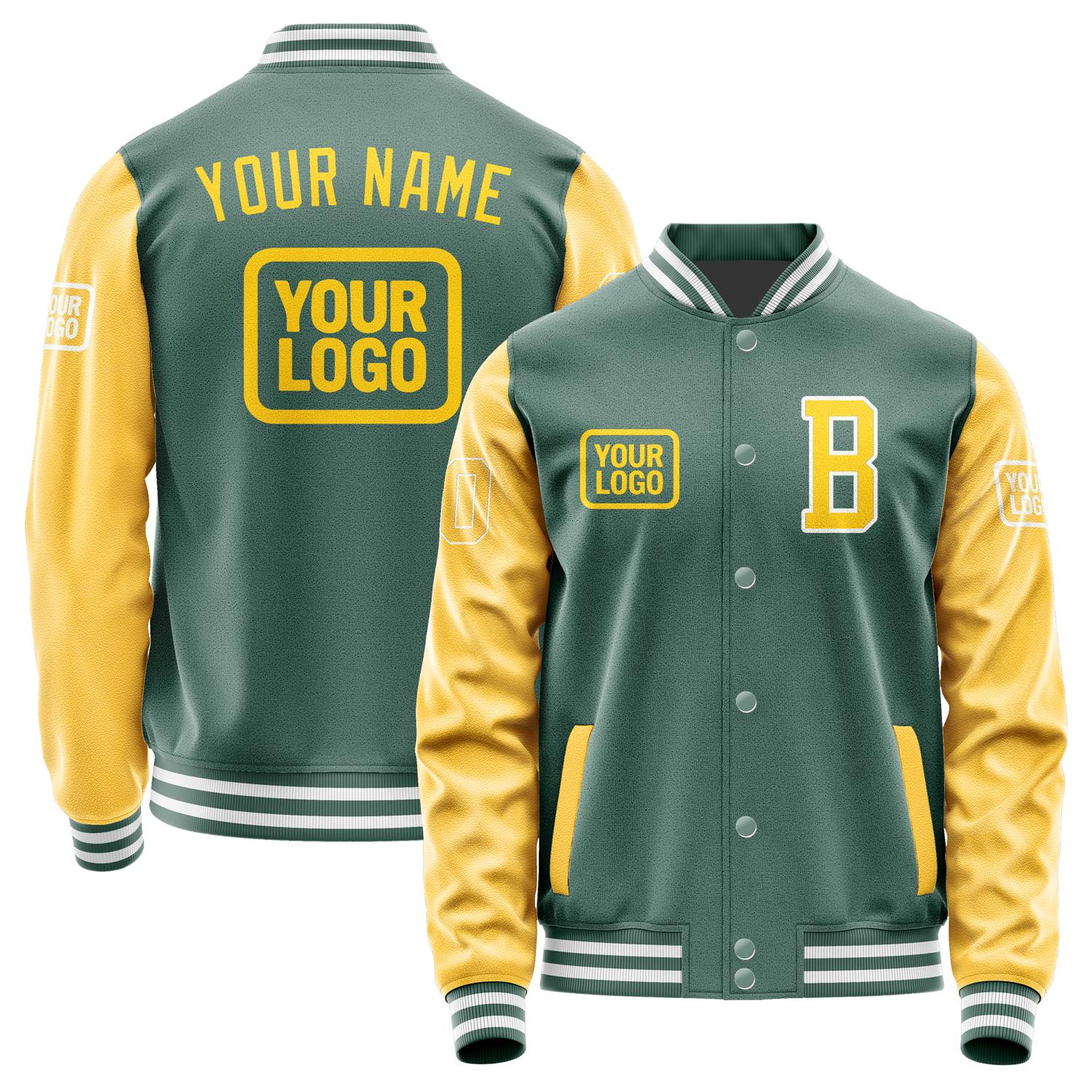 Custom Blue Green Gold Jacket JA272730271818303018
