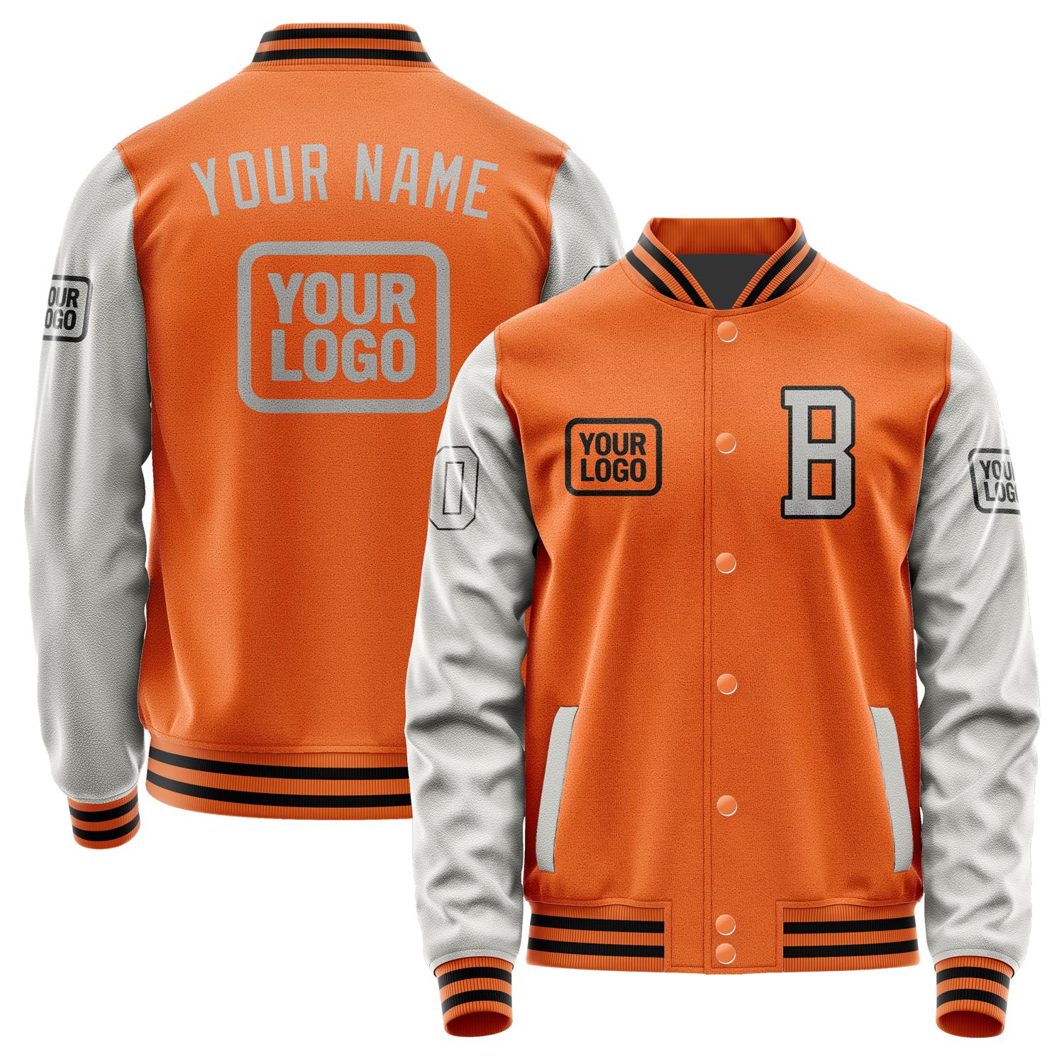 Custom Orange Gray Jacket JA282804281717040417