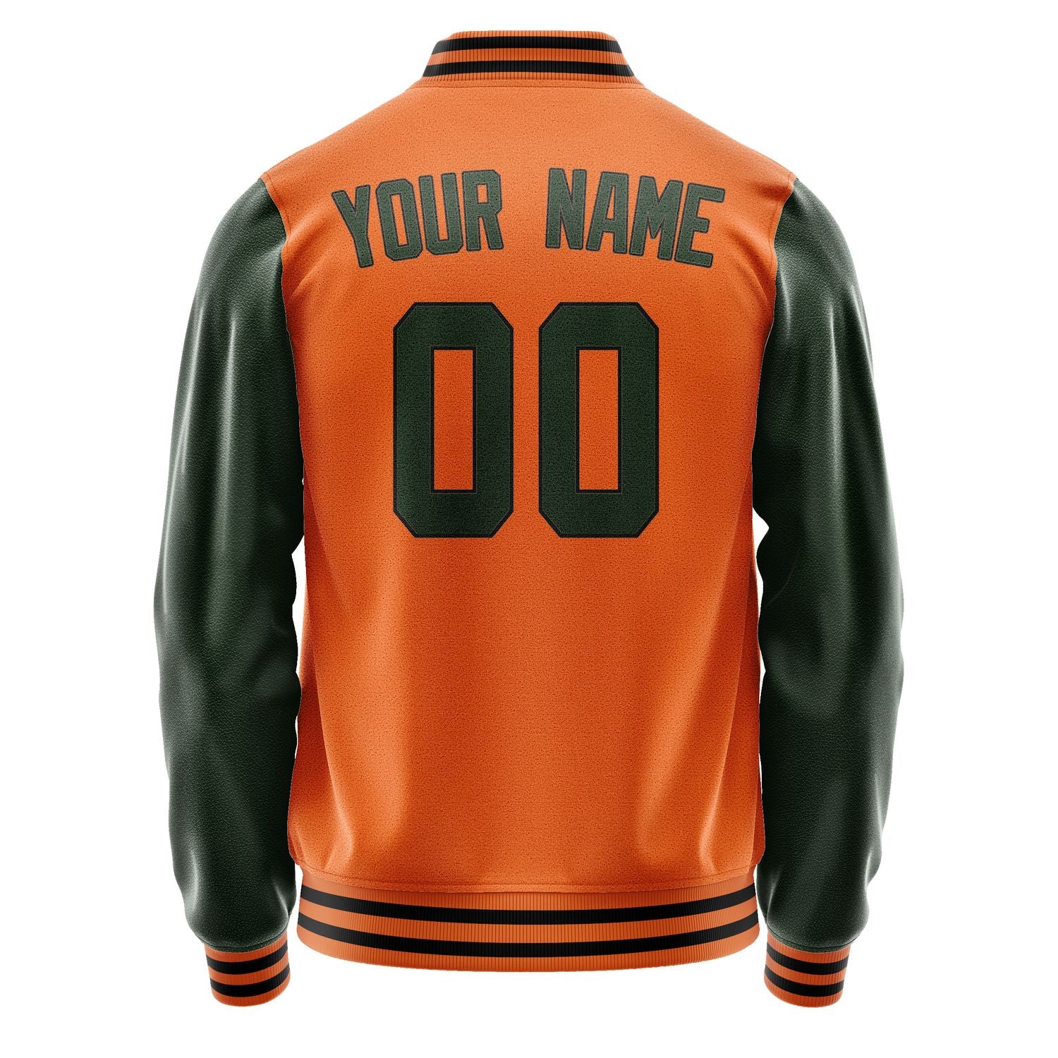 Custom Orange Dark Green Jacket JA2828062817B31706