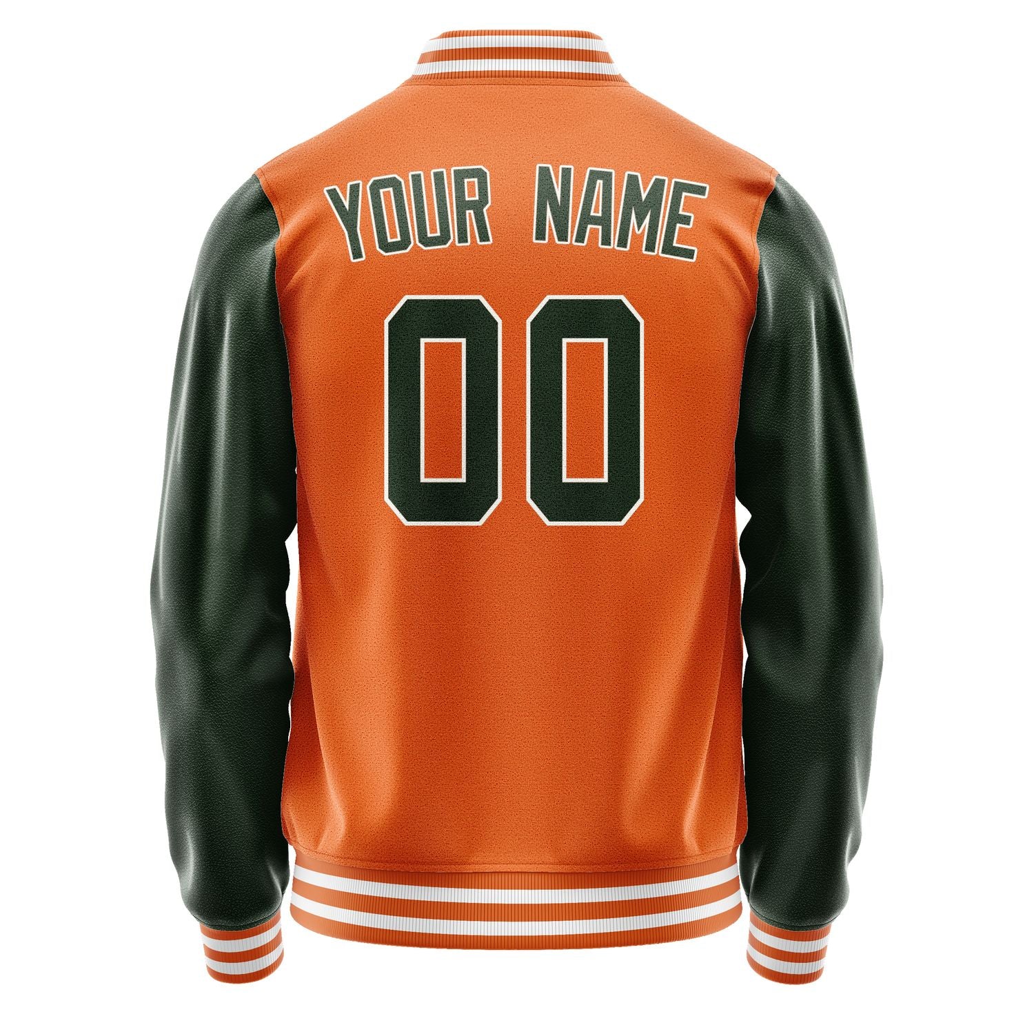 Custom Orange Dark Green Jacket JA2828062818B31806
