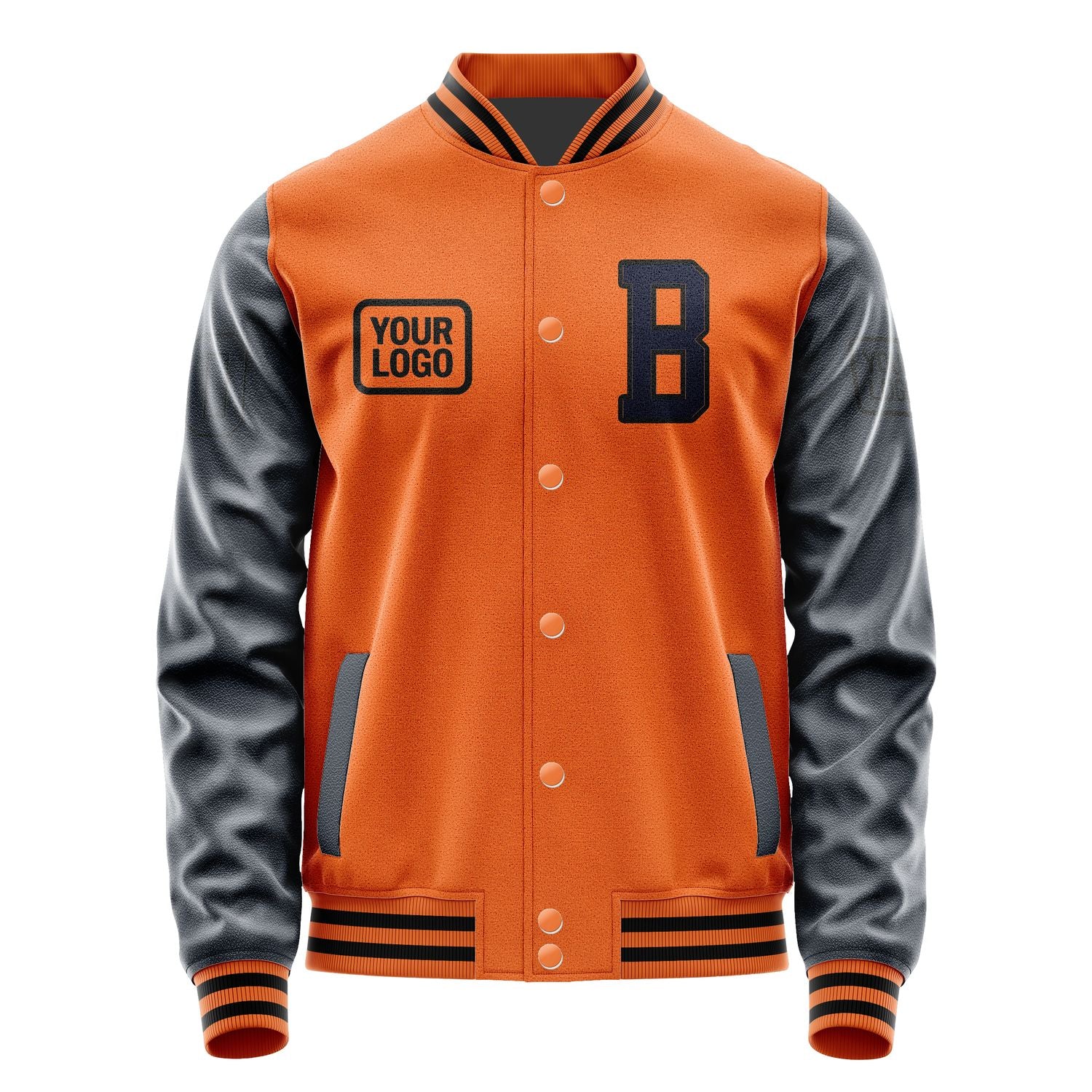 Custom Orange Navy Jacket JA282811281717111117