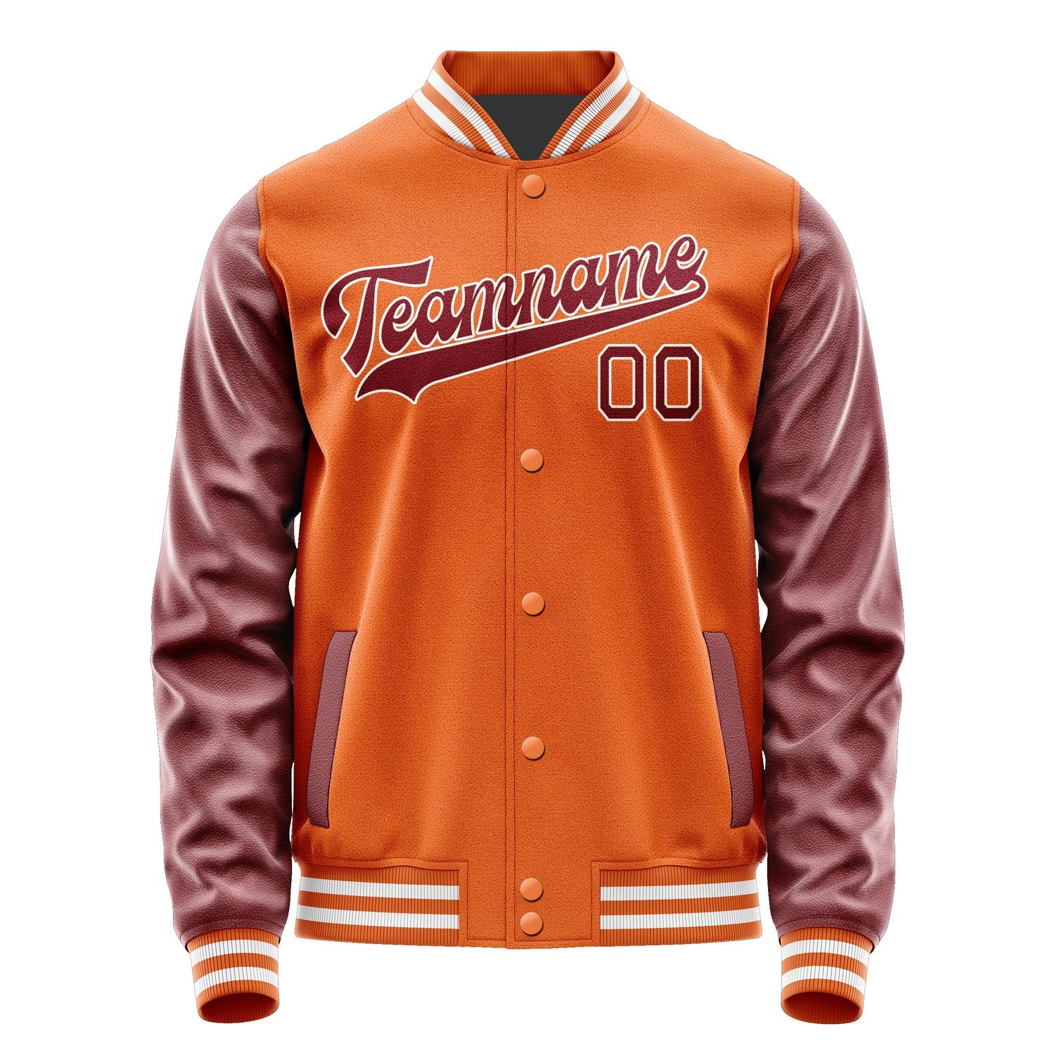 Custom Orange Crimson Red Jacket JA2828152818B31815
