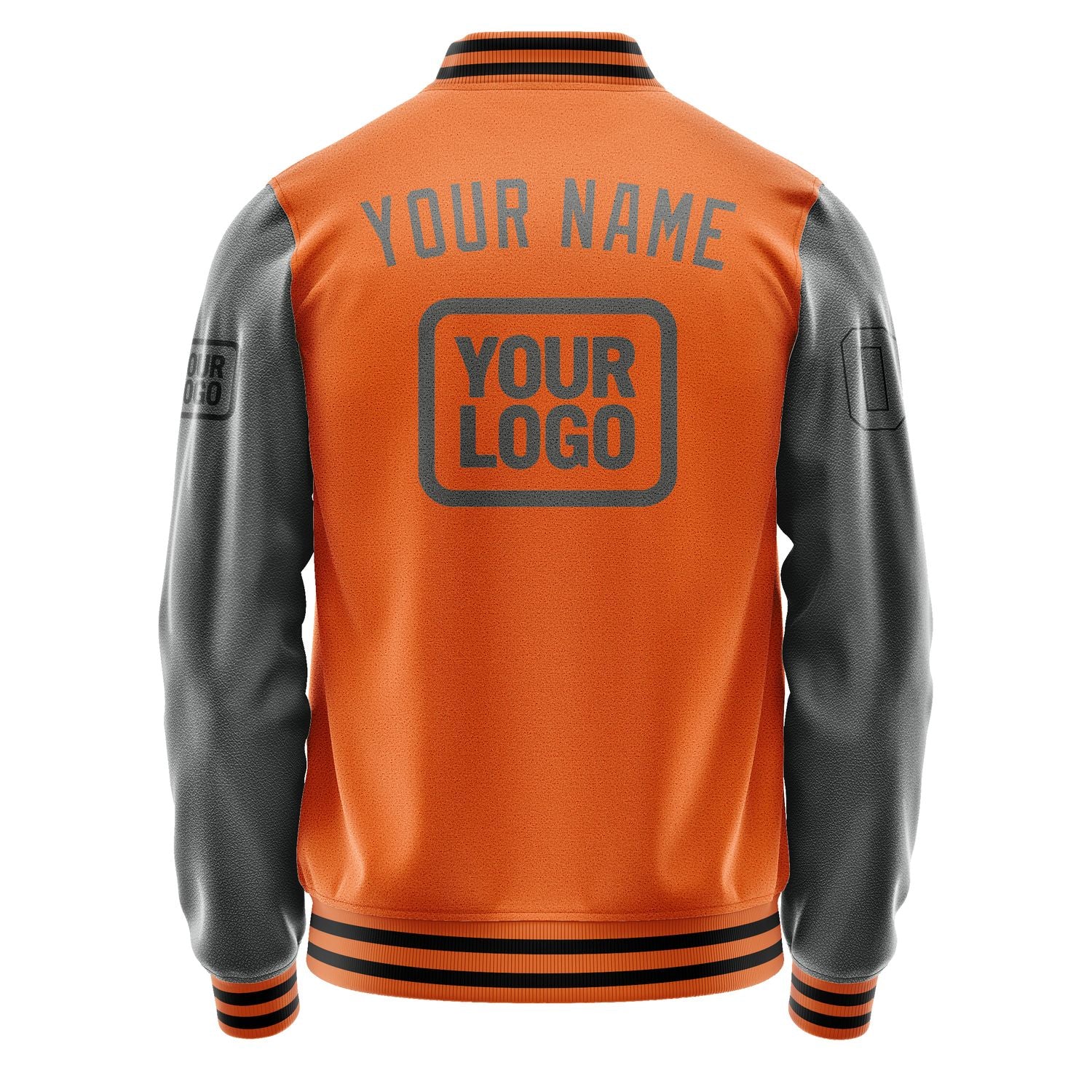 Custom Orange Dark Grey Jacket JA282820281717202017