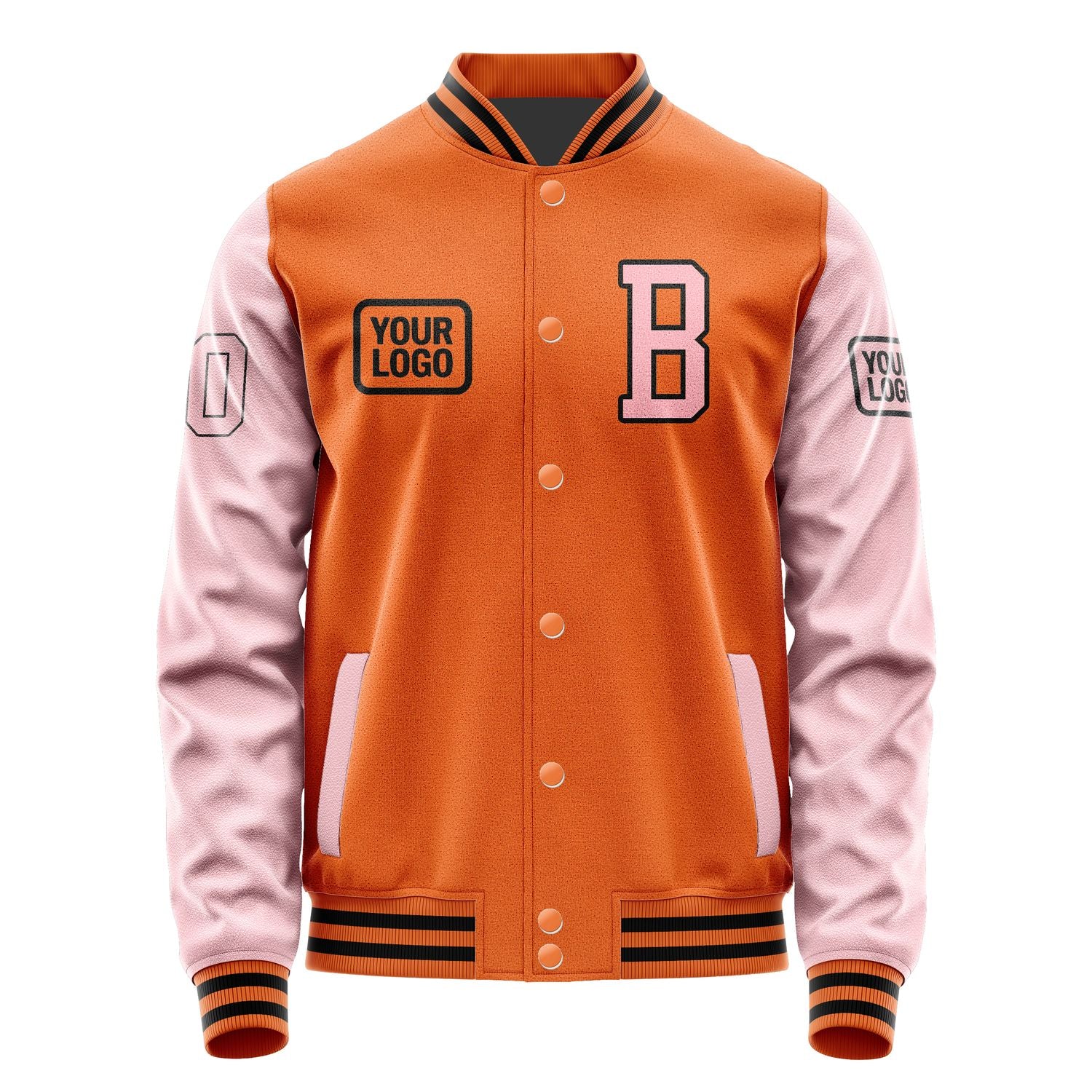 Custom Orange Light Pink Jacket JA282821281717212117