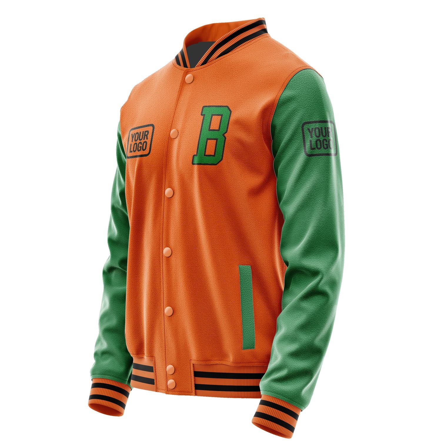Custom Orange Emerald Green Jacket JA282824281717242417